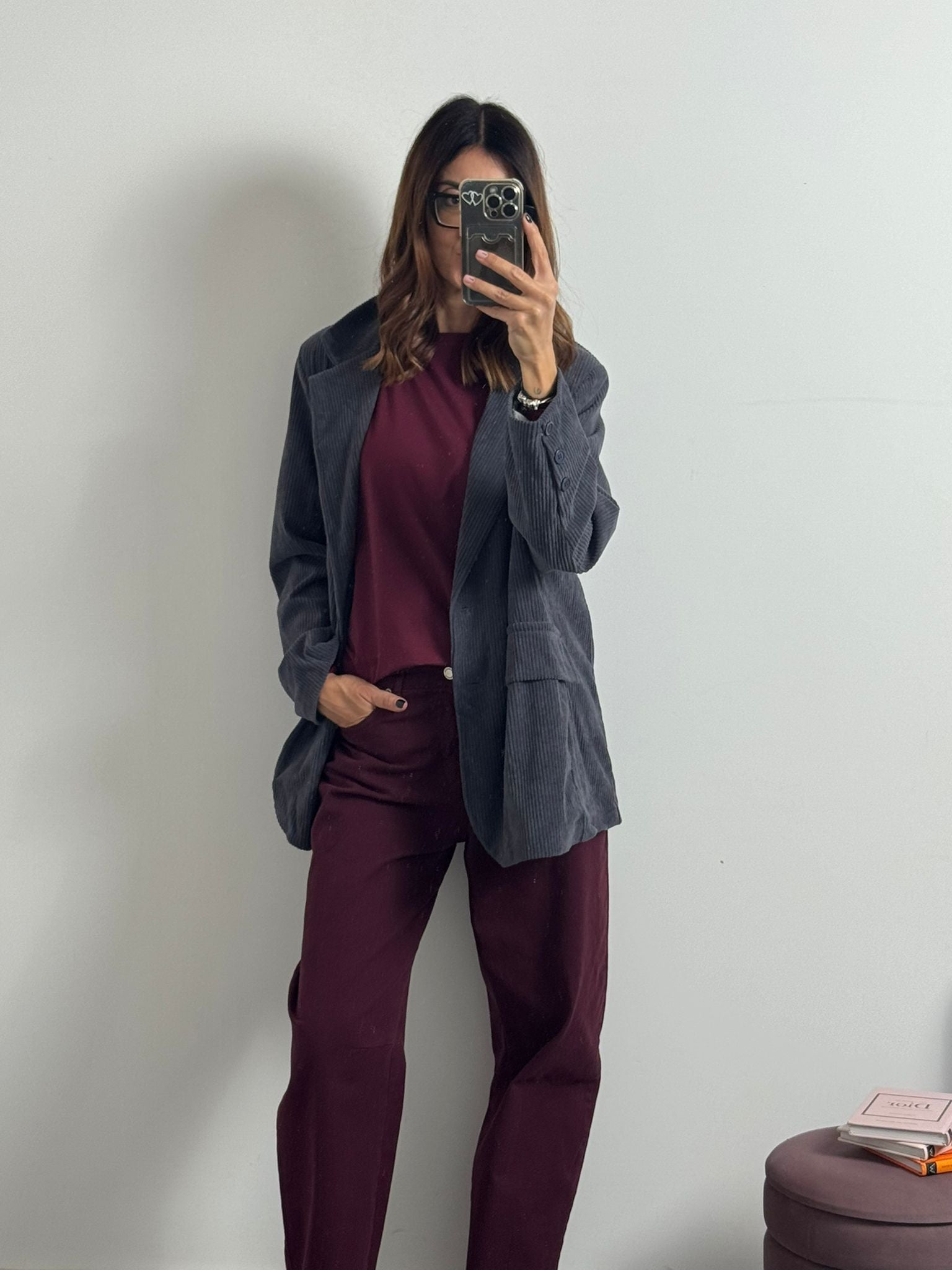 Blazer in velluto Santorini