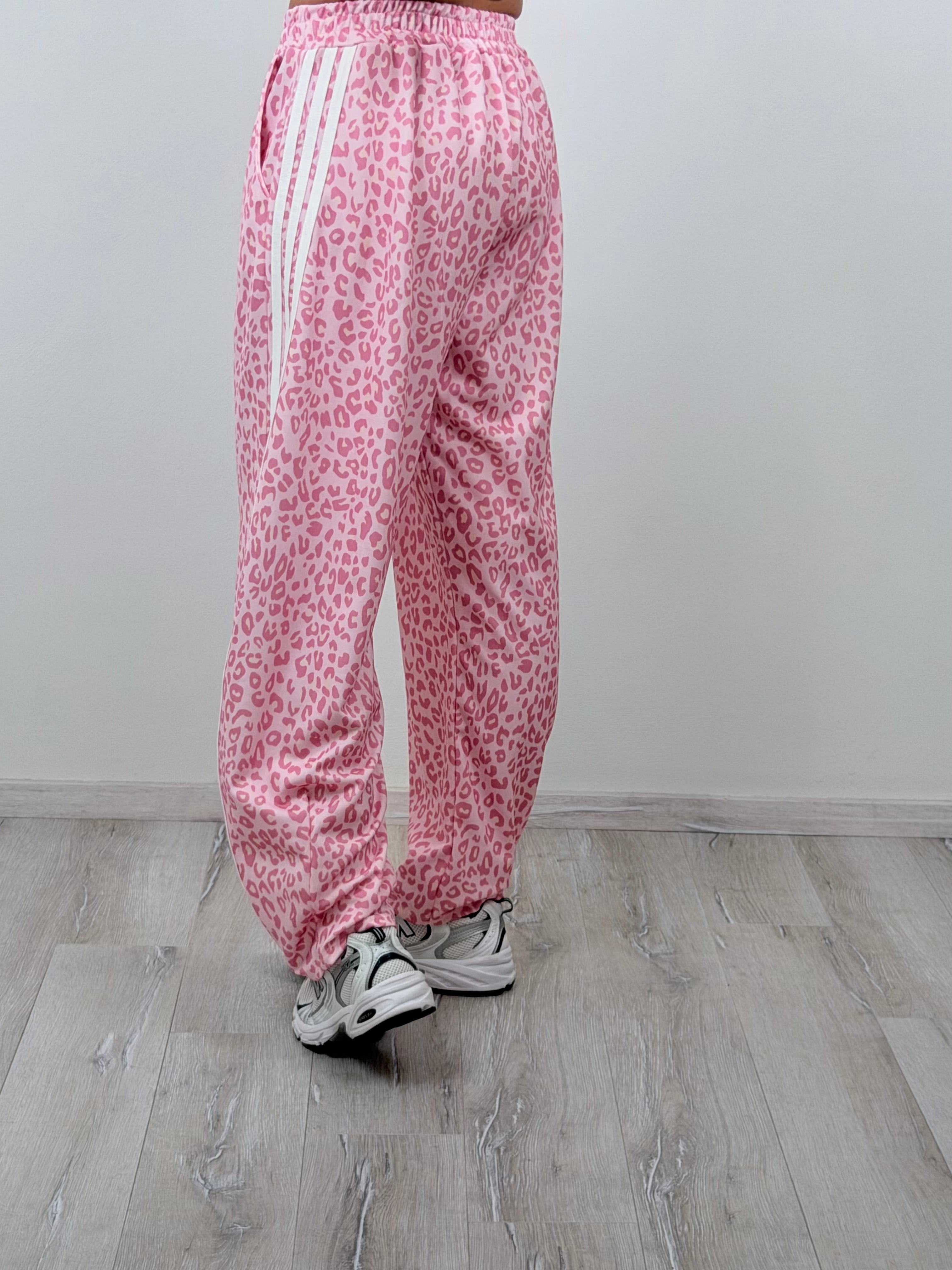 Panta Breaking senza molla macu rosa riga bianca