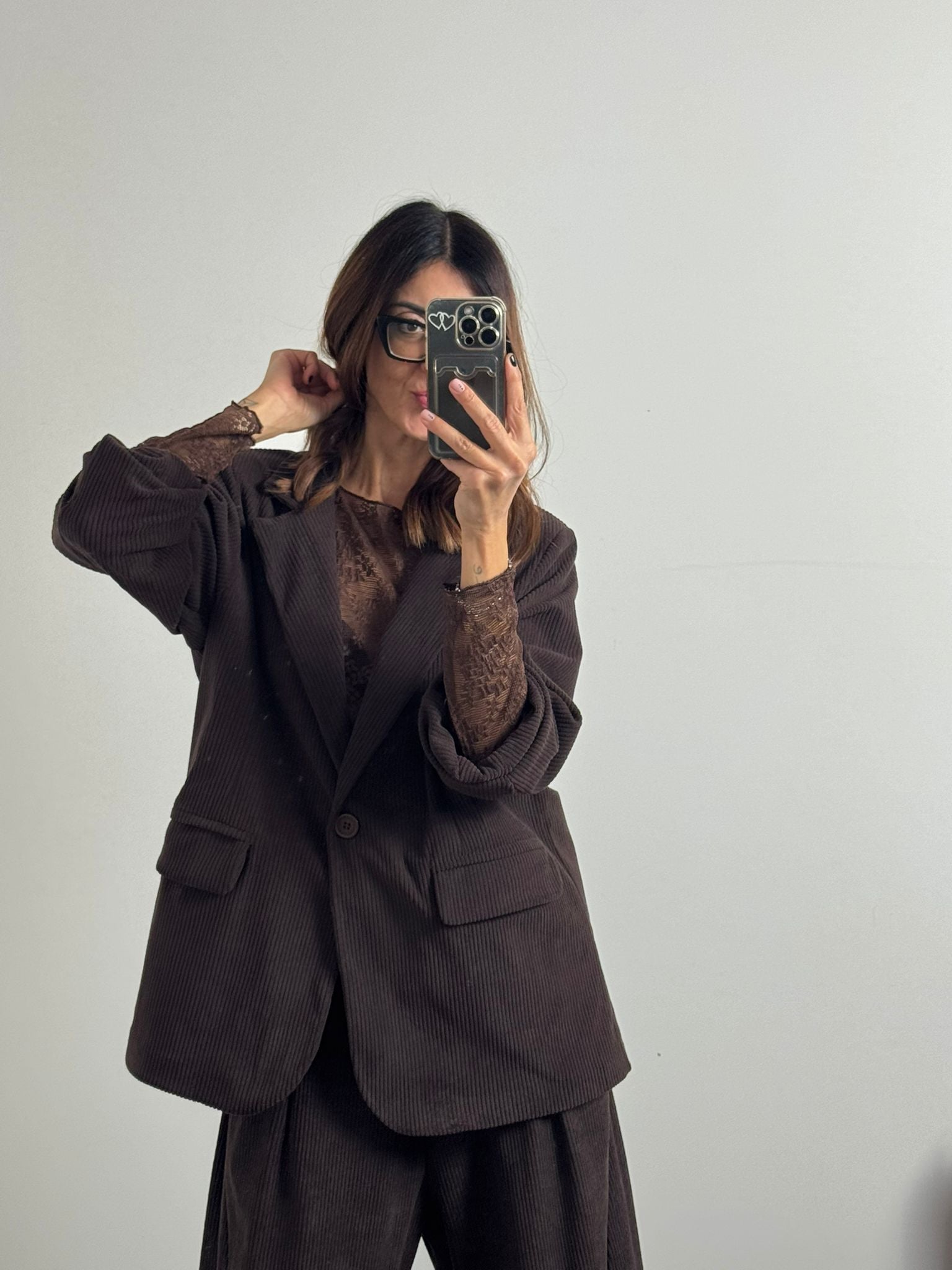 Blazer in velluto Santorini