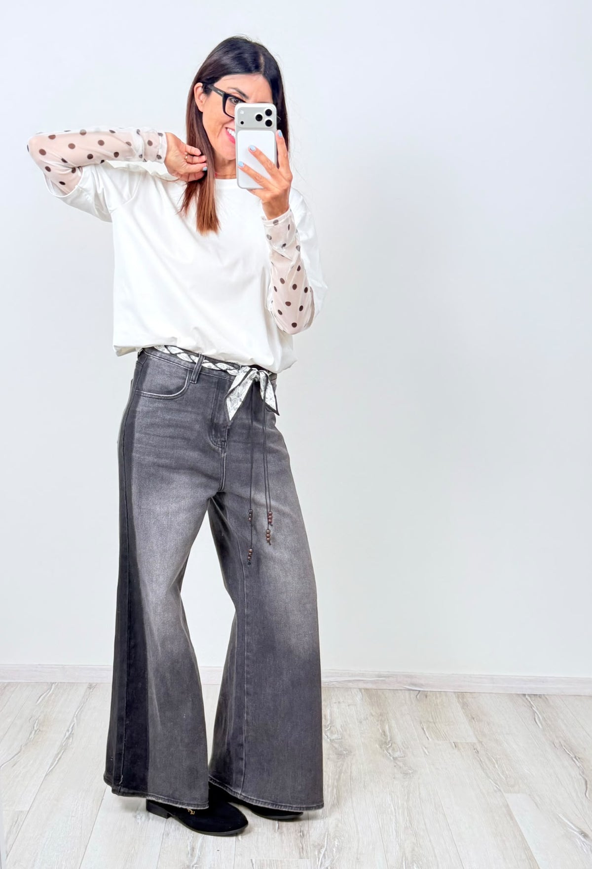 T-shirt Lace Pois