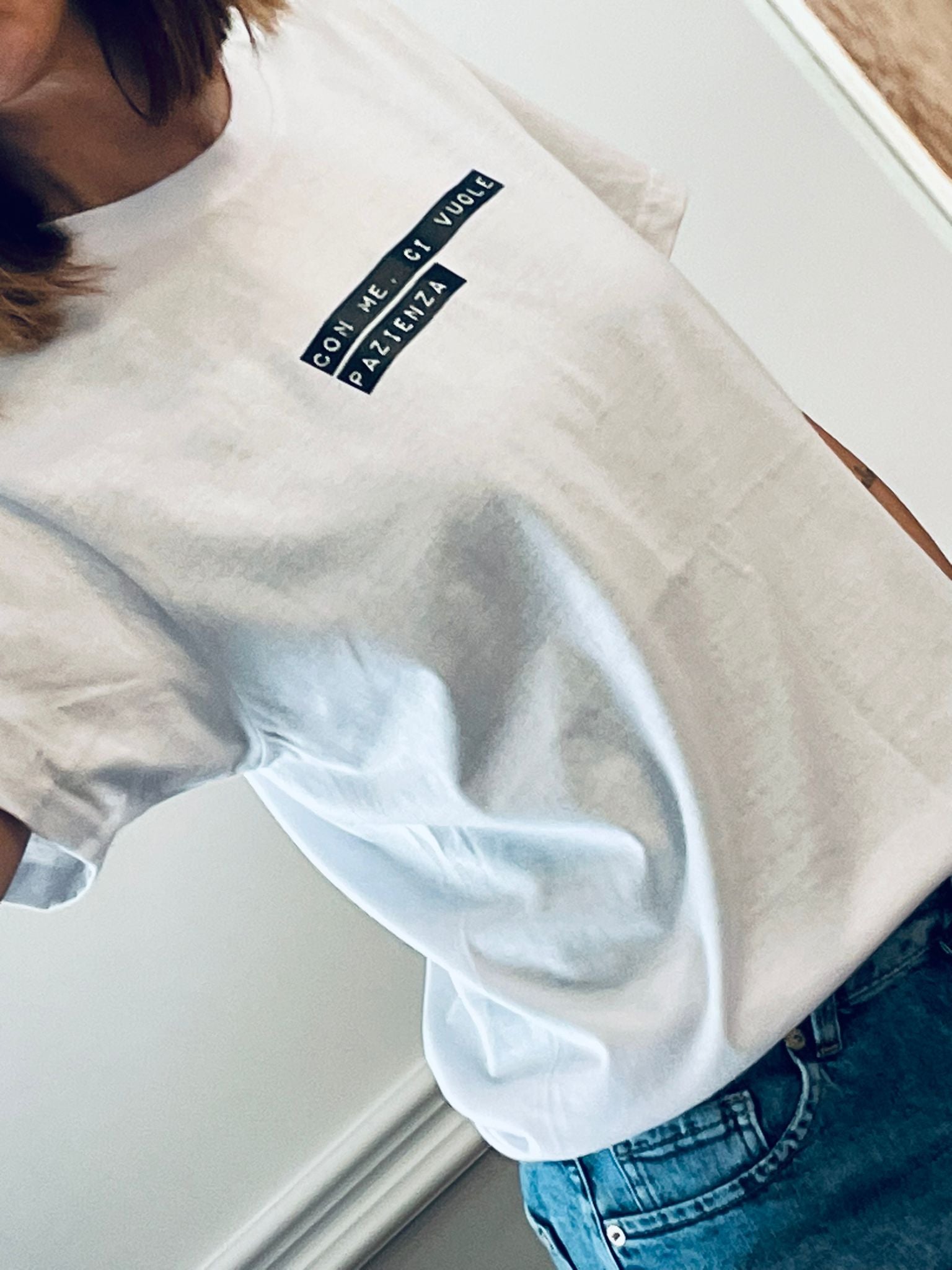 T-shirt Con me. Ci vuole pazienza.
