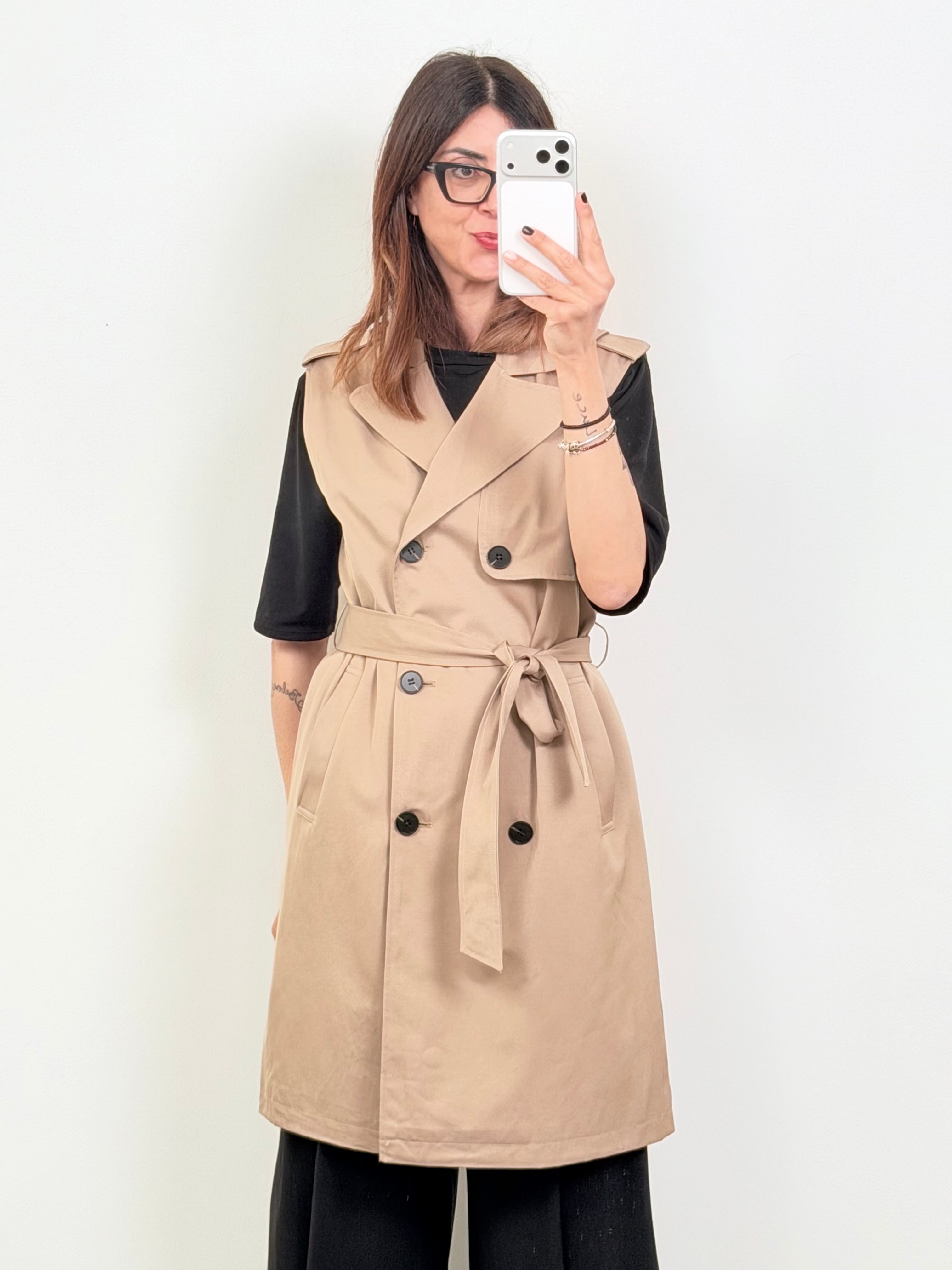 TRENCH MIRANDA SENZA MANICHE