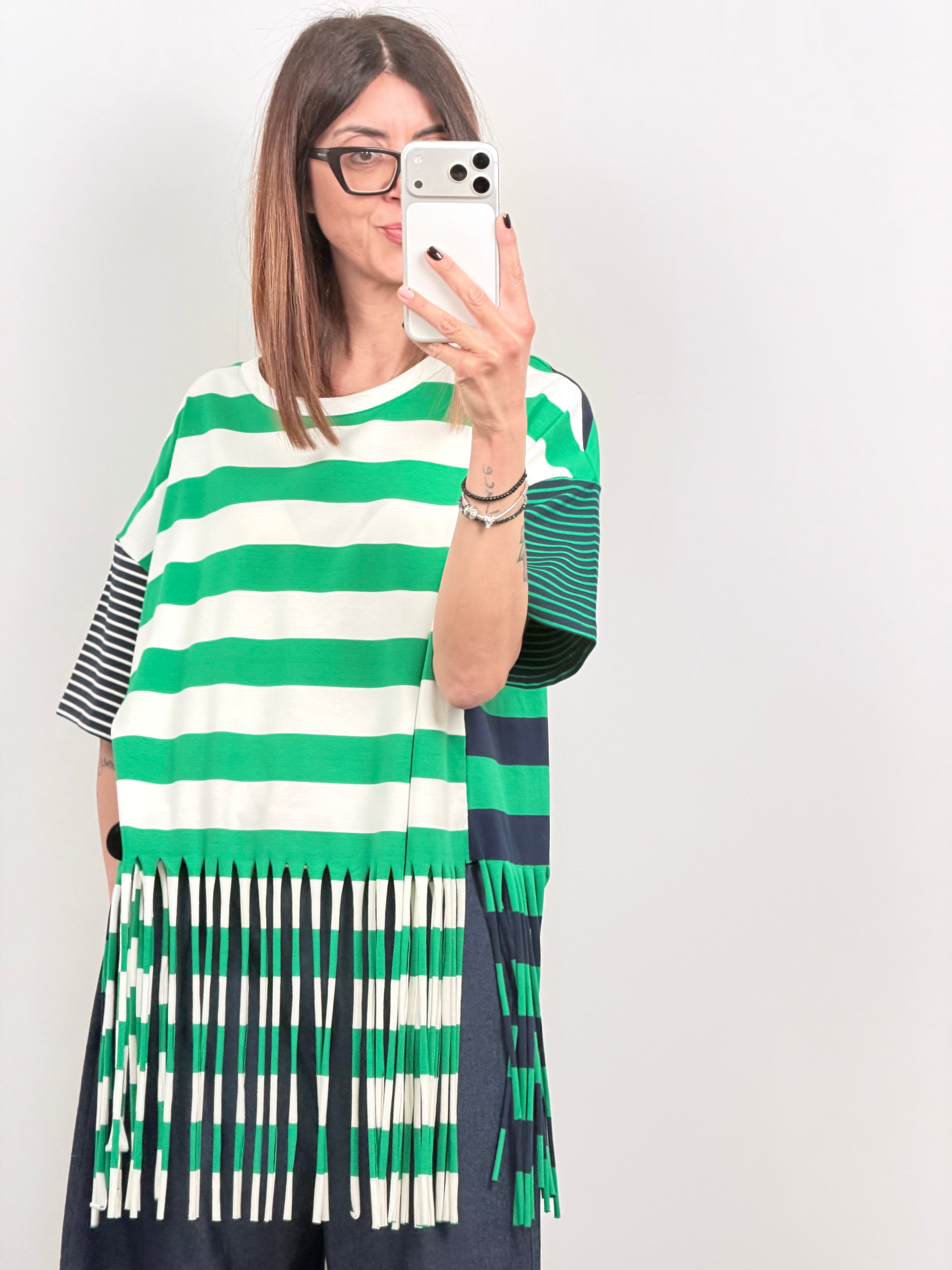 T-shirt frangia stripes