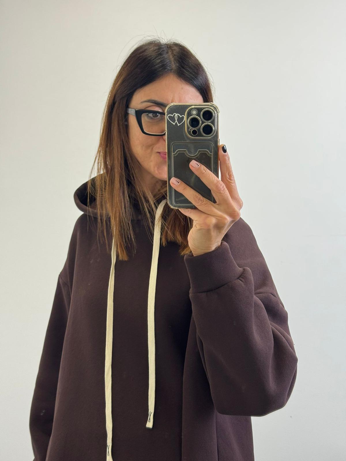 Felpa Street con cappuccio felpato in preordine