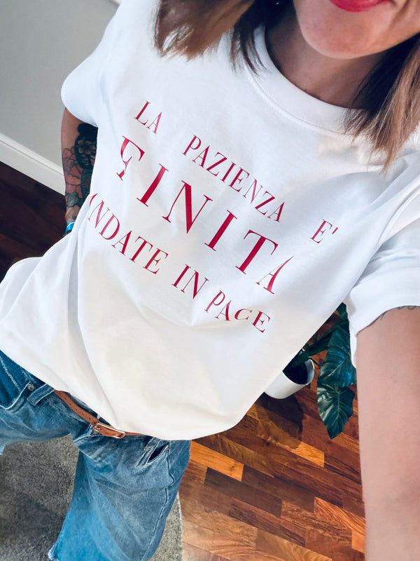 T-shirt La pazienza è finita andate in pace