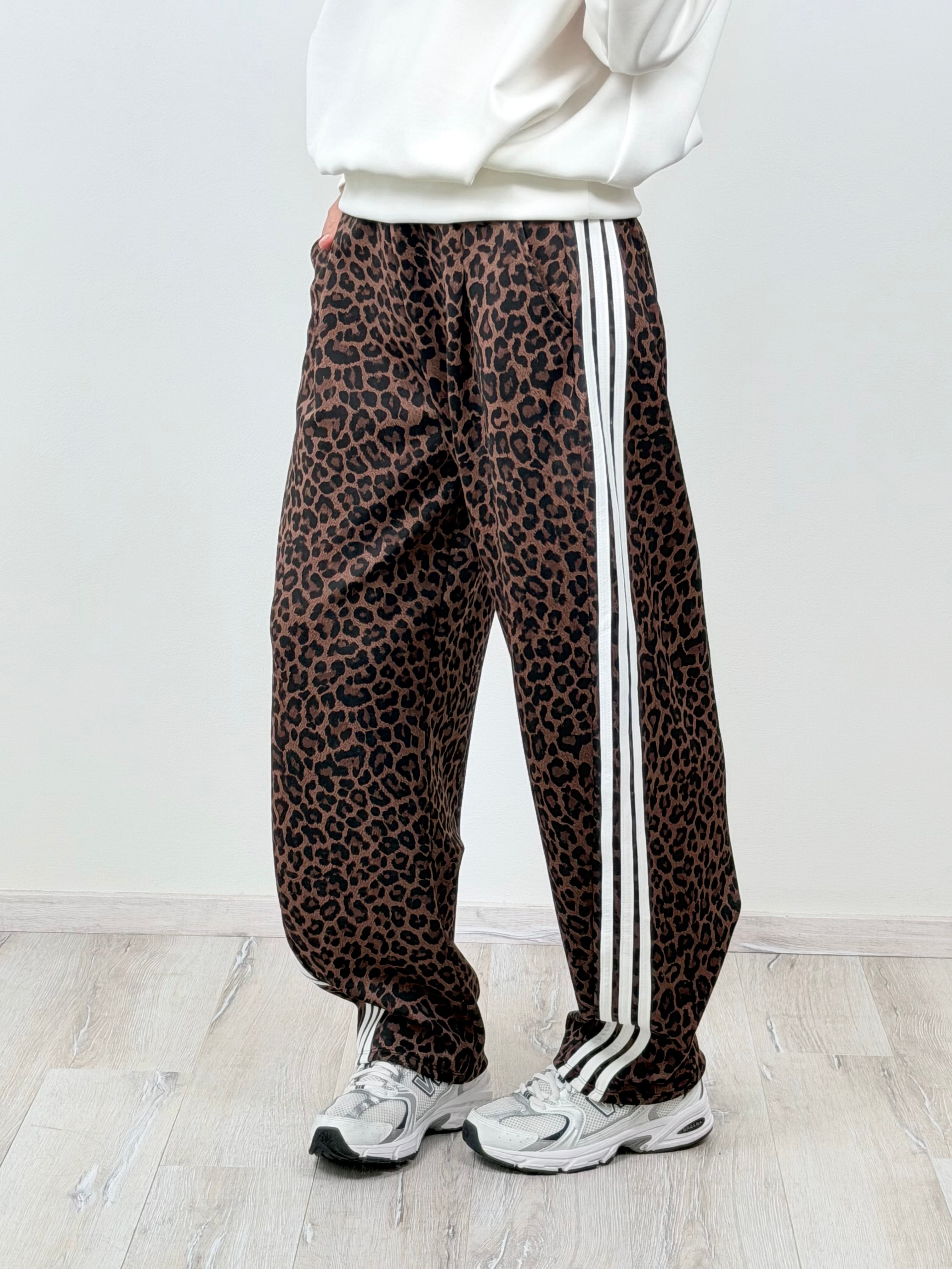 Panta Breaking senza molla macu marrone riga bianca