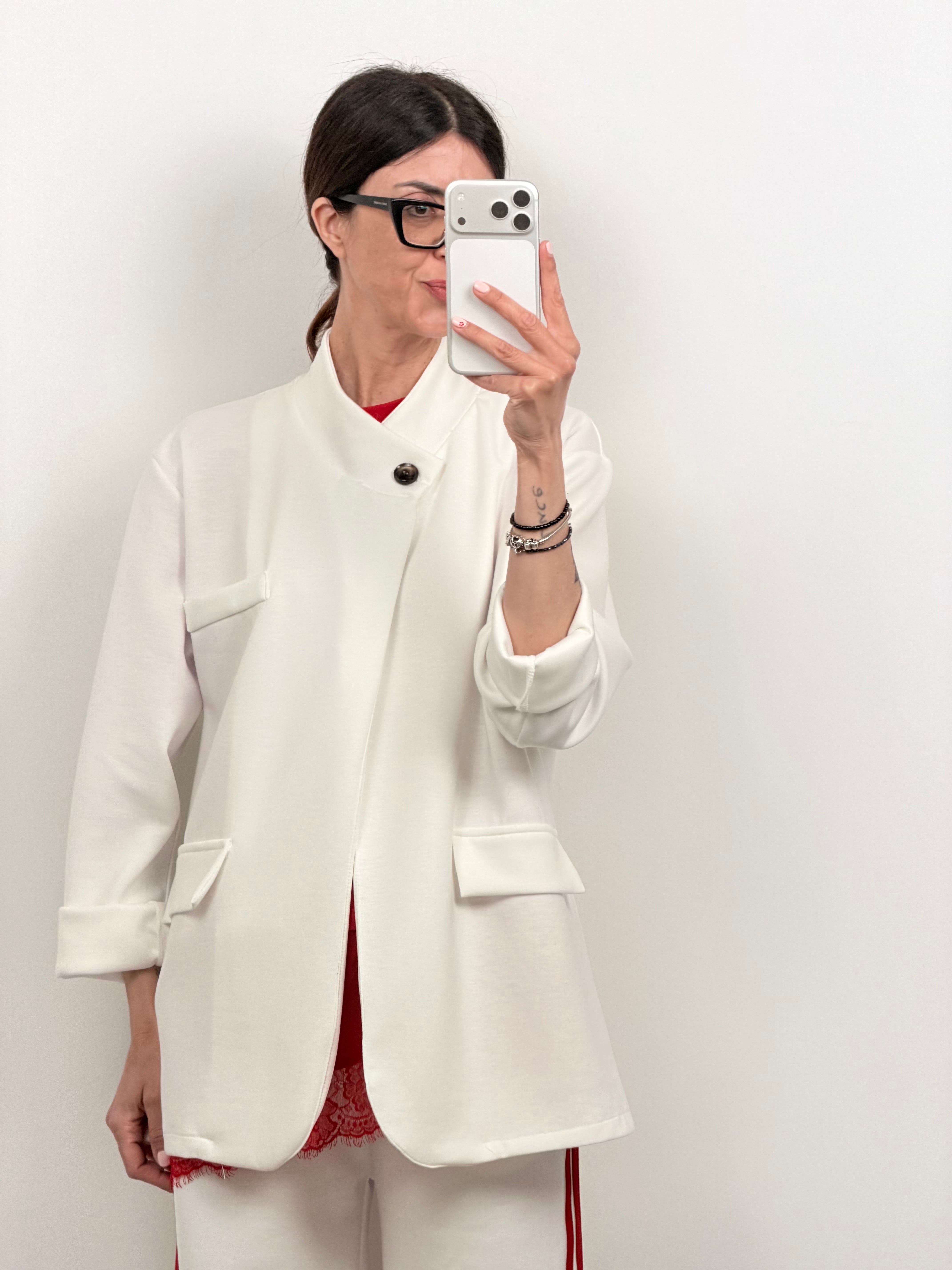 Blazer Nottingham bianco