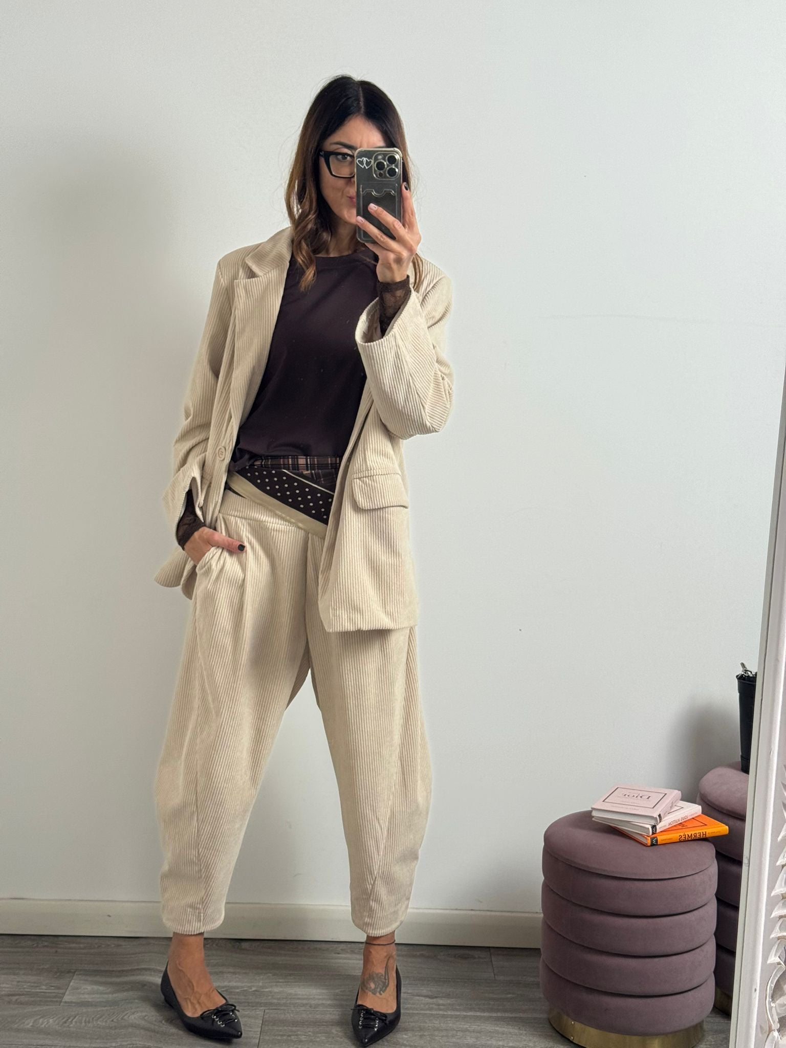 Blazer in velluto Santorini