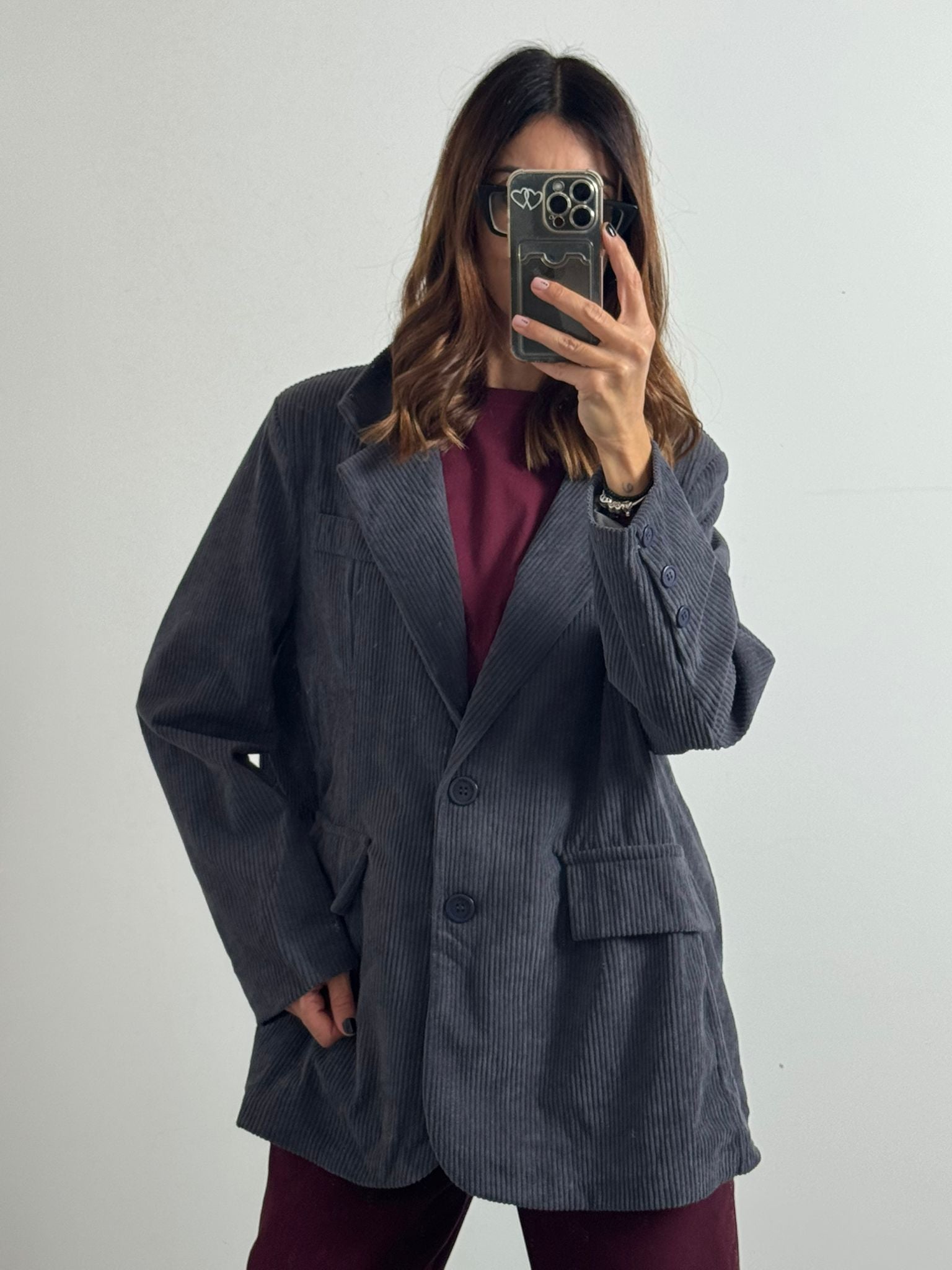 Blazer in velluto Santorini