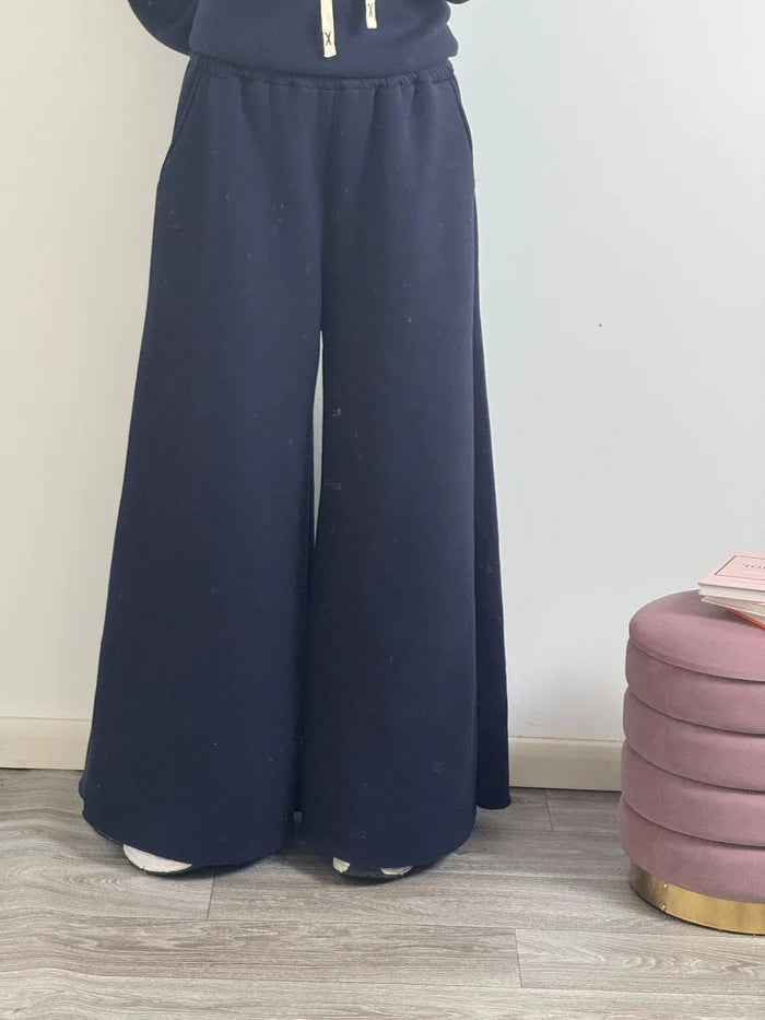 Set mondiale Felpa lunga con cappuccio + pantagonna blu navy