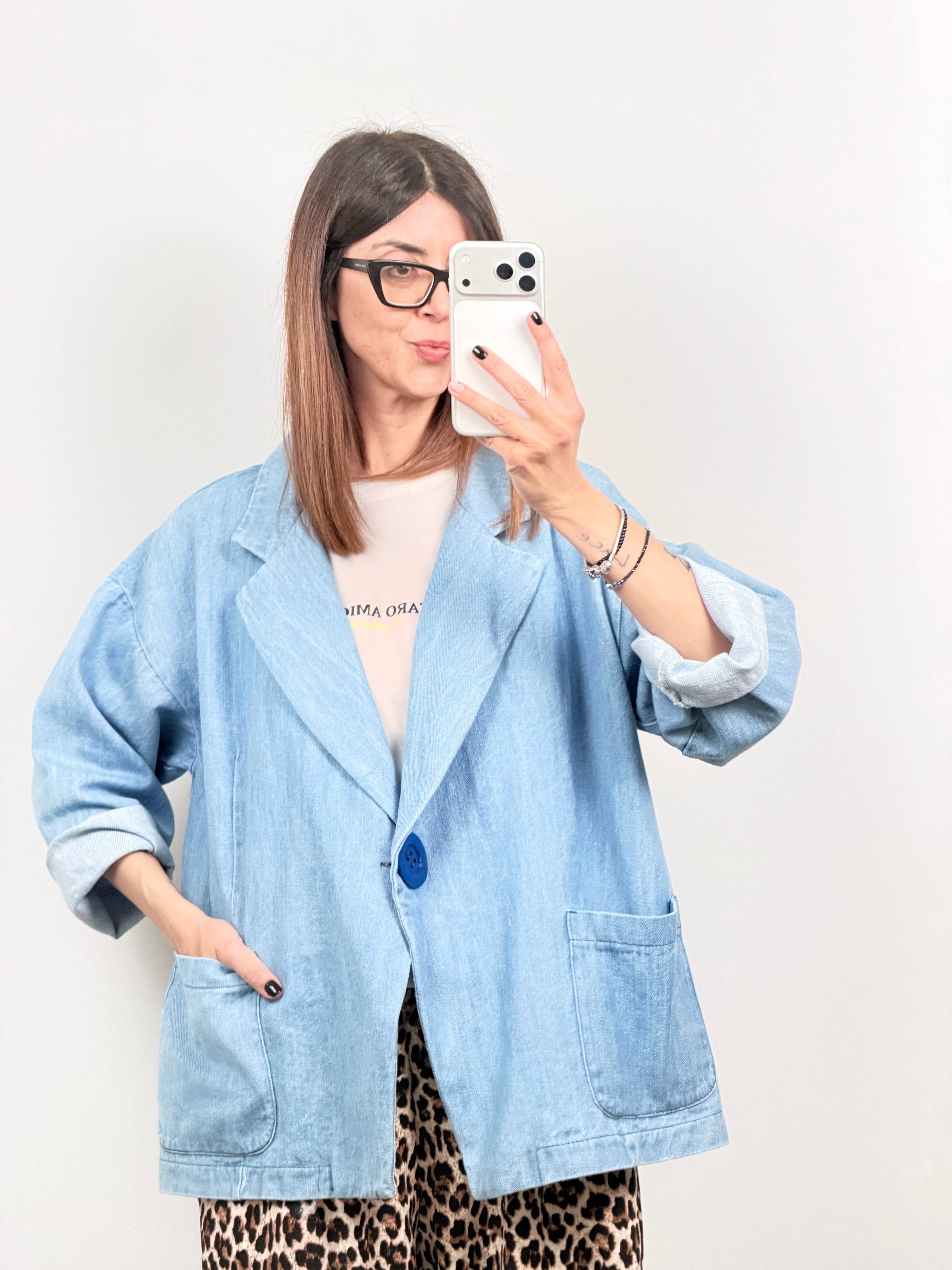Blazer Corfù denim chiaro