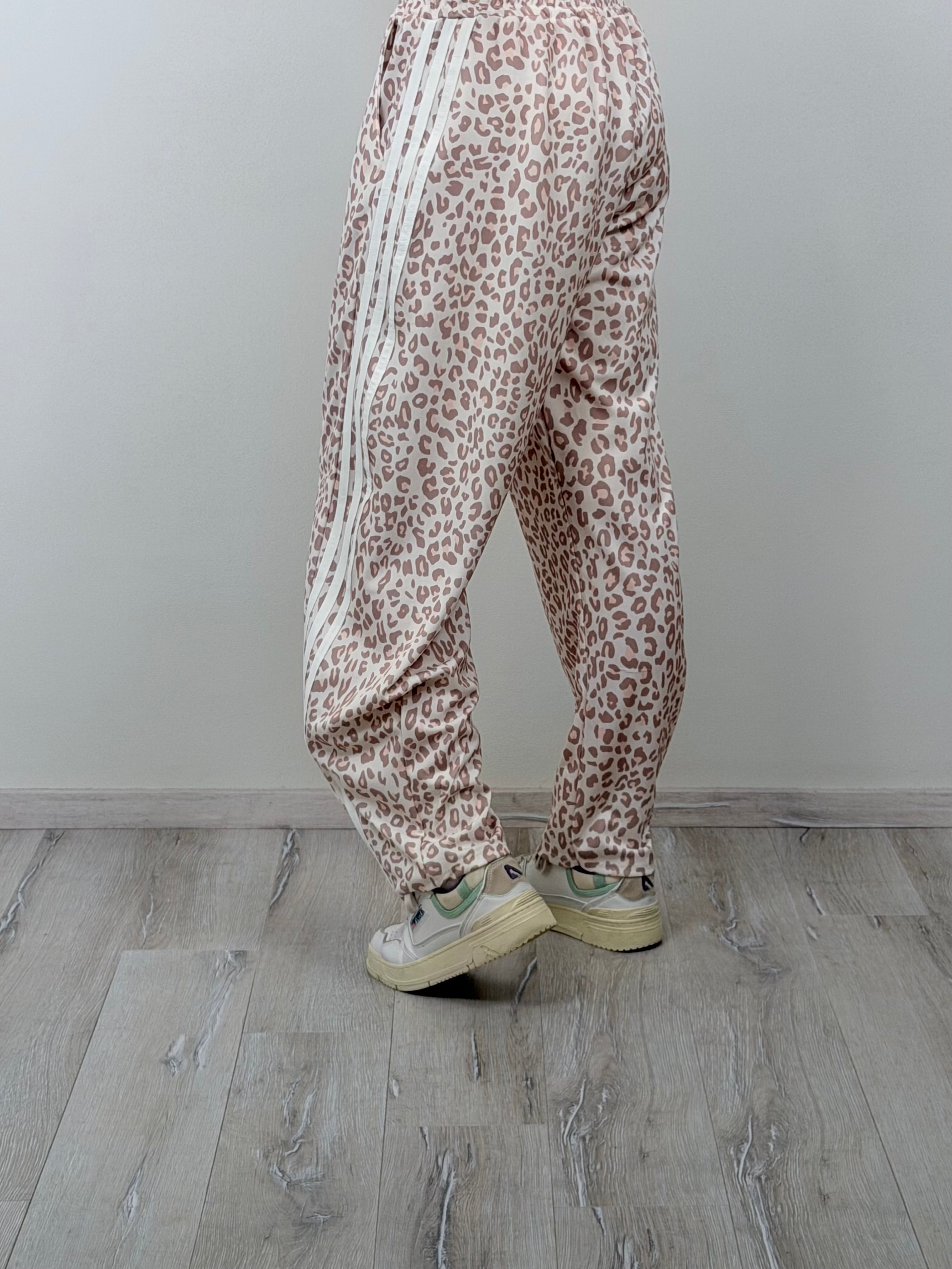 Panta Breaking senza molla macu beige riga bianca