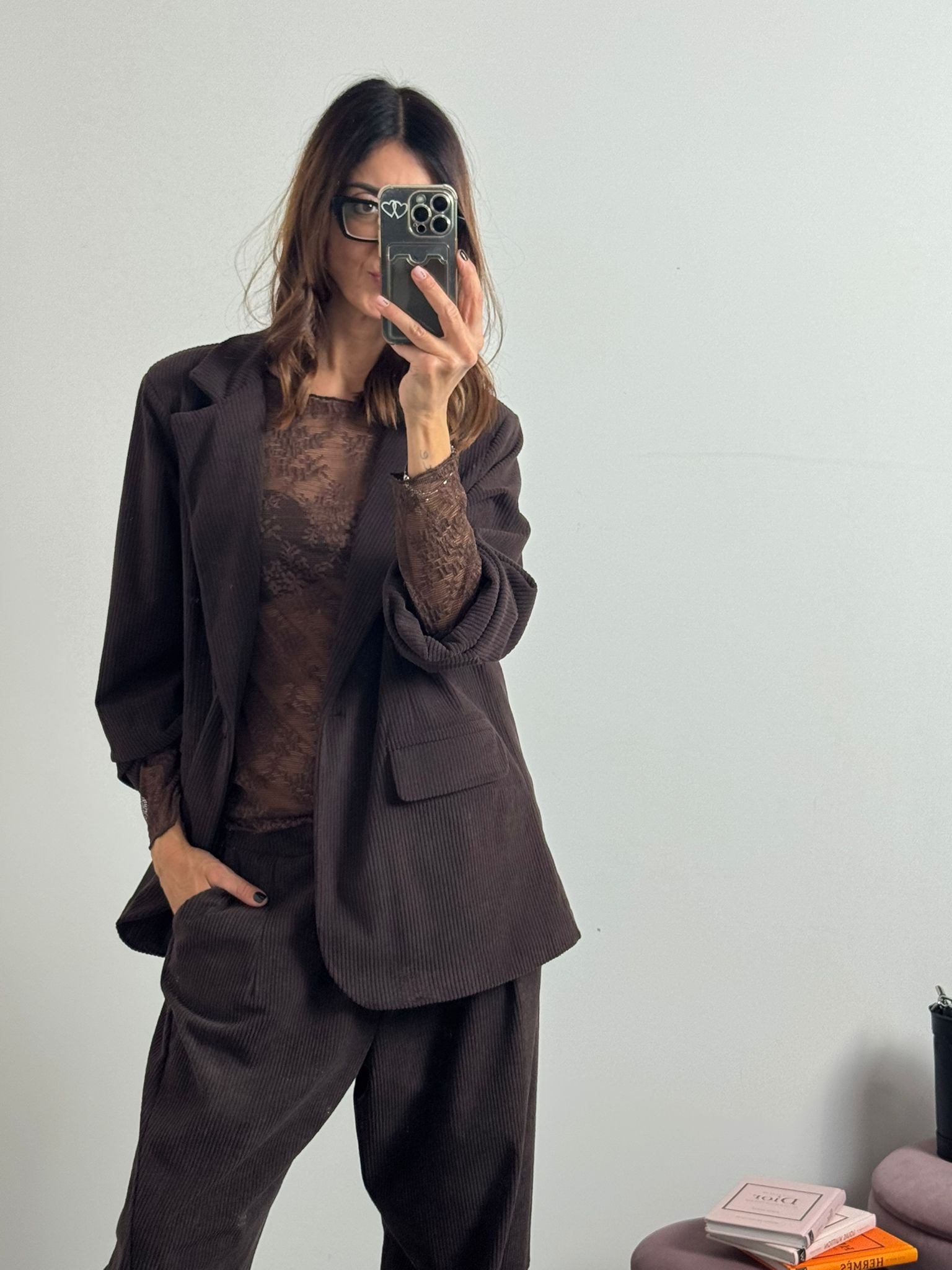 Blazer in velluto Santorini