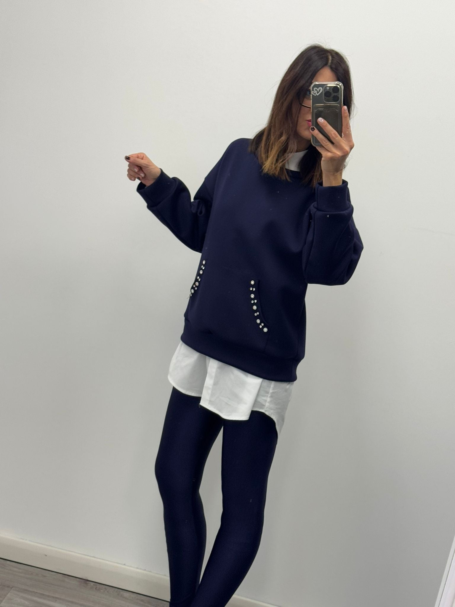 Leggins lucido felpato