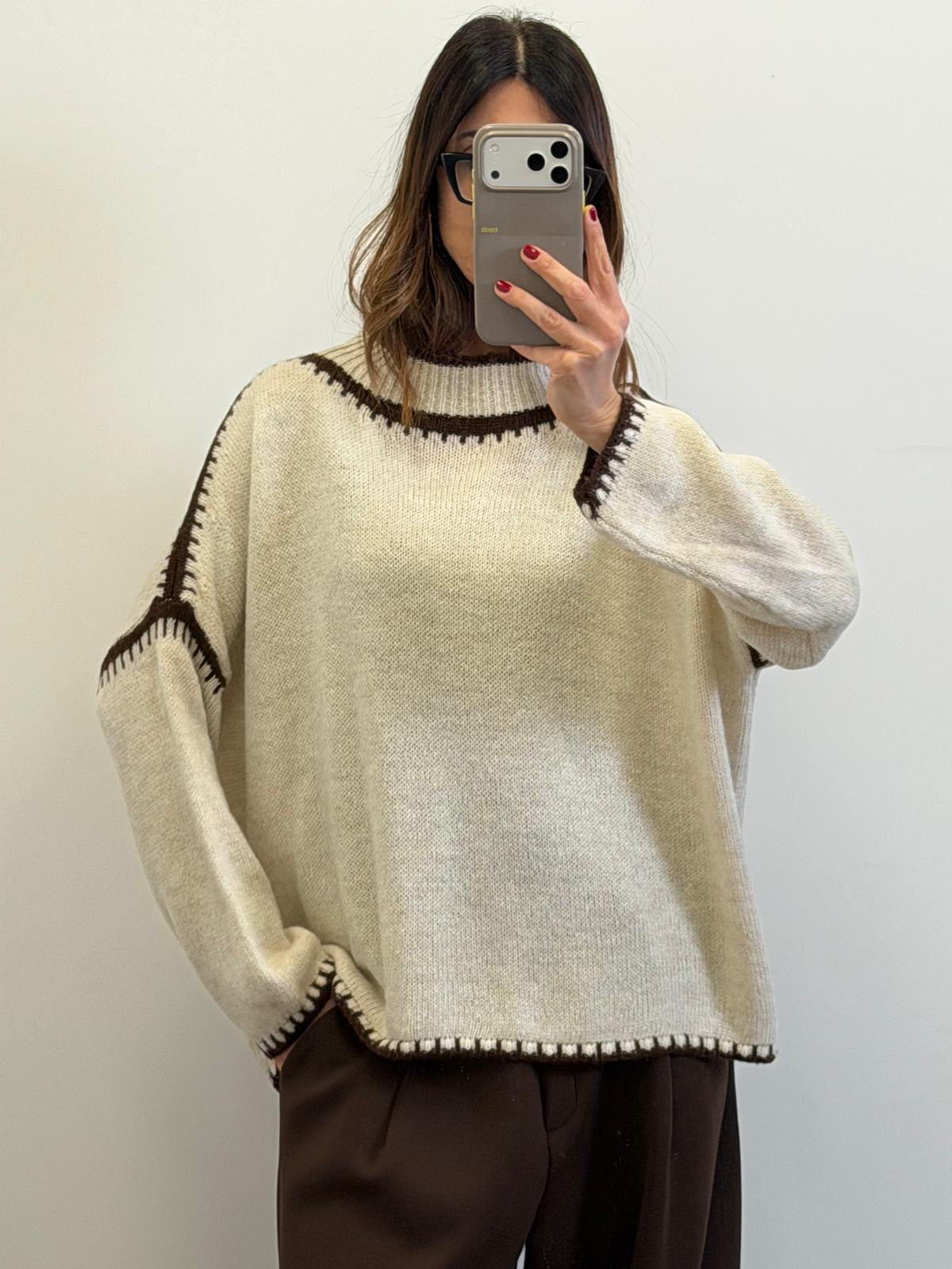 PULL SALISBURGO burro/ciocco