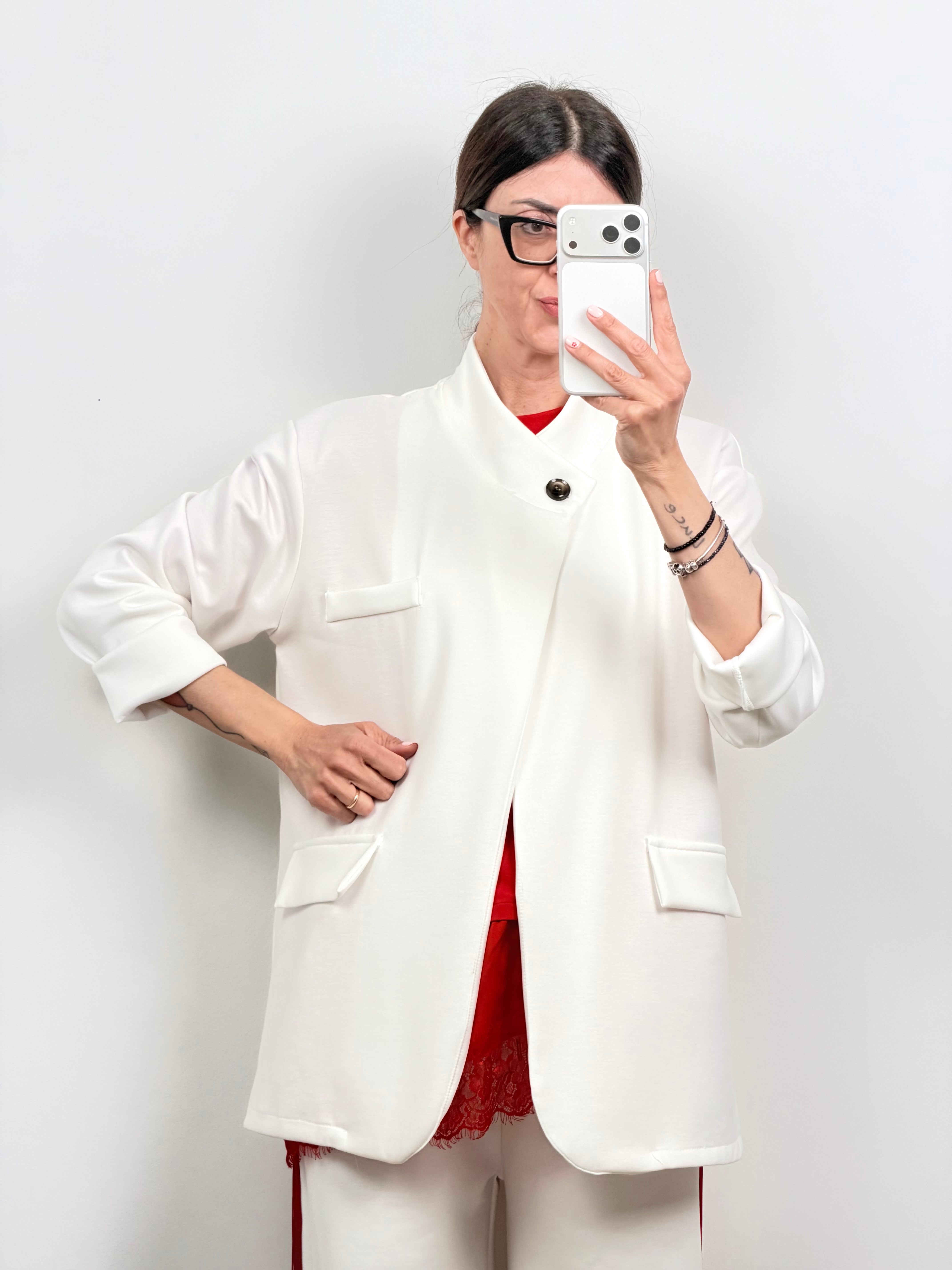 Blazer Nottingham bianco