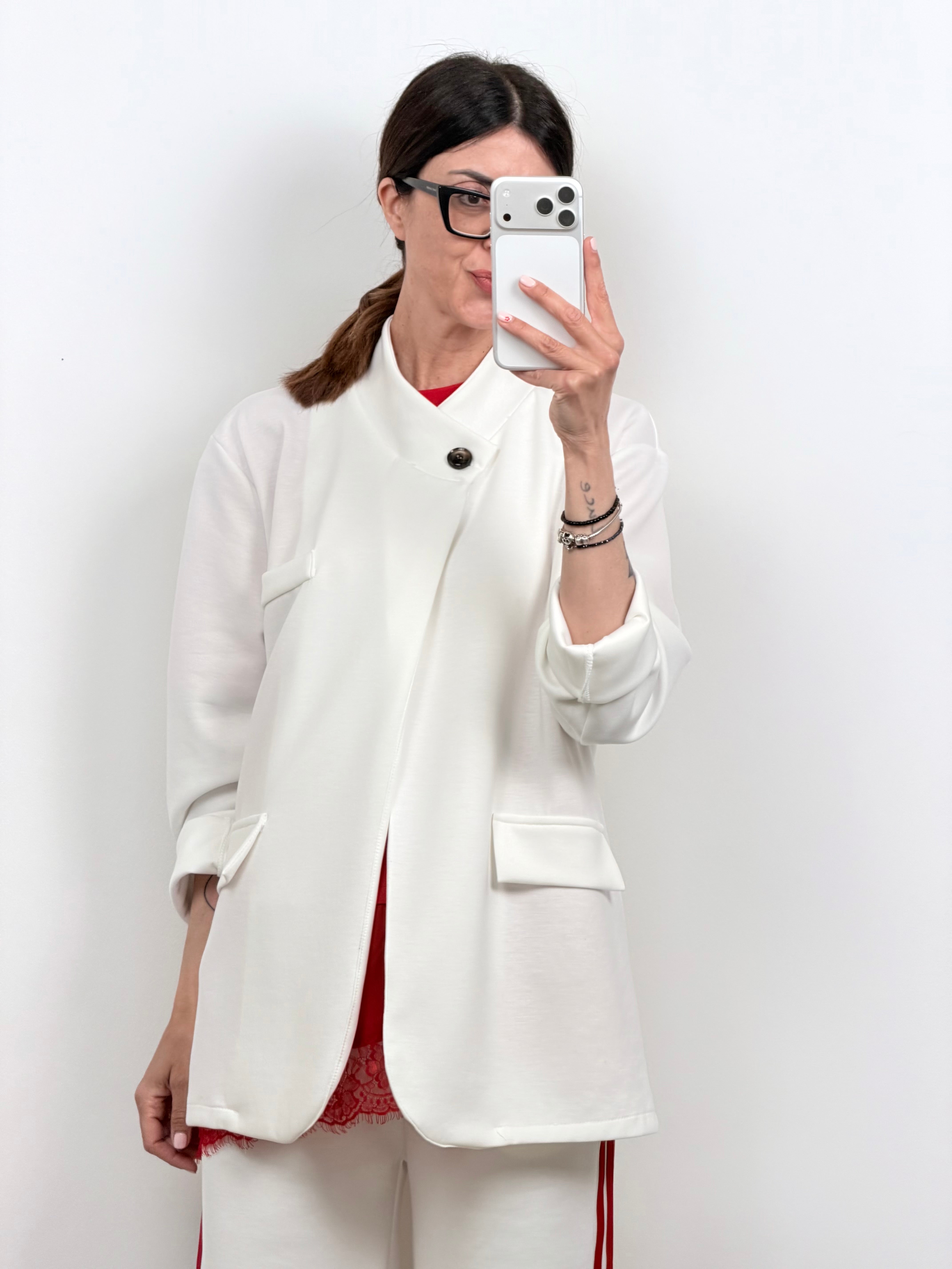 Blazer Nottingham bianco