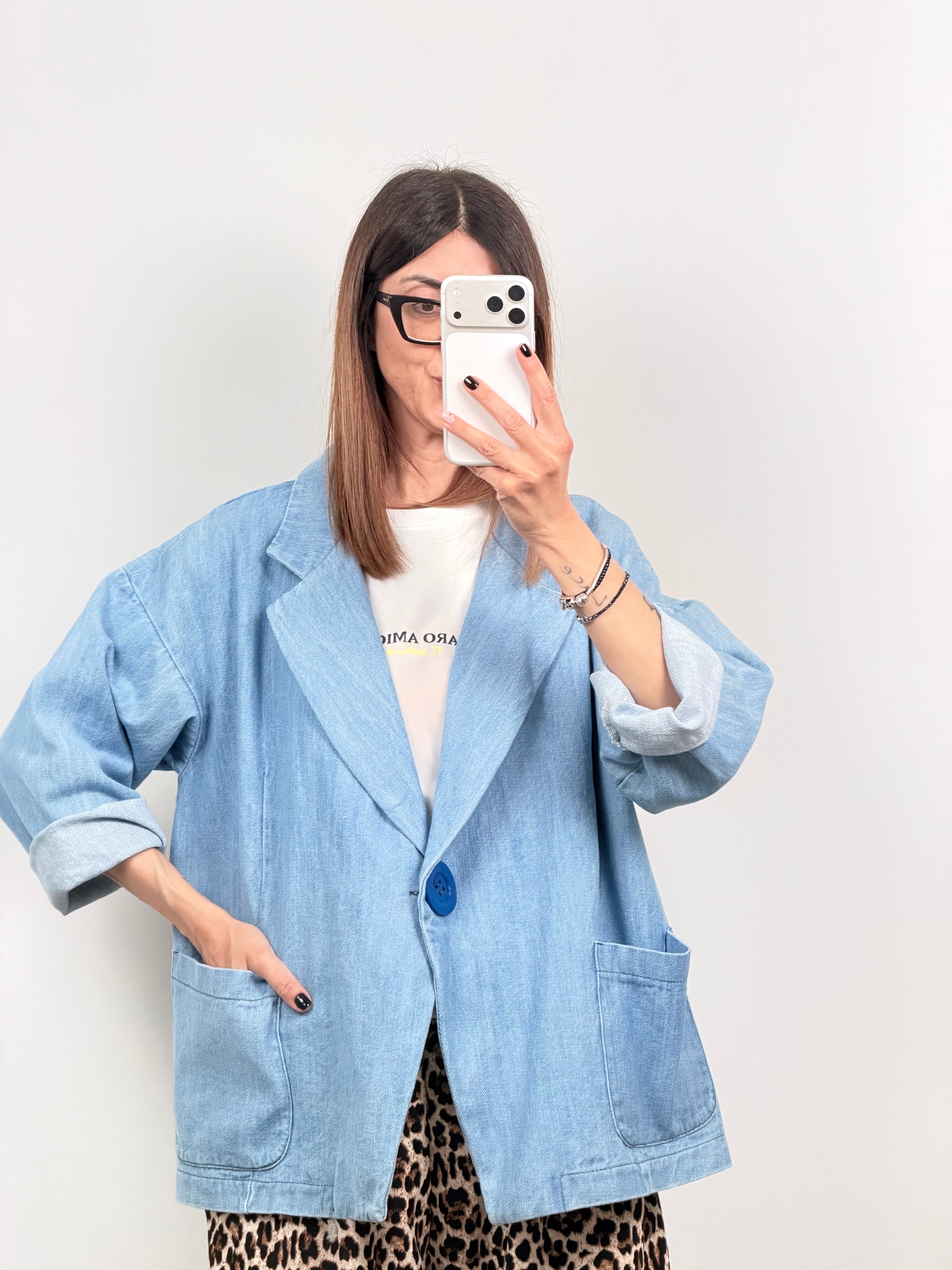 Blazer Corfù denim chiaro