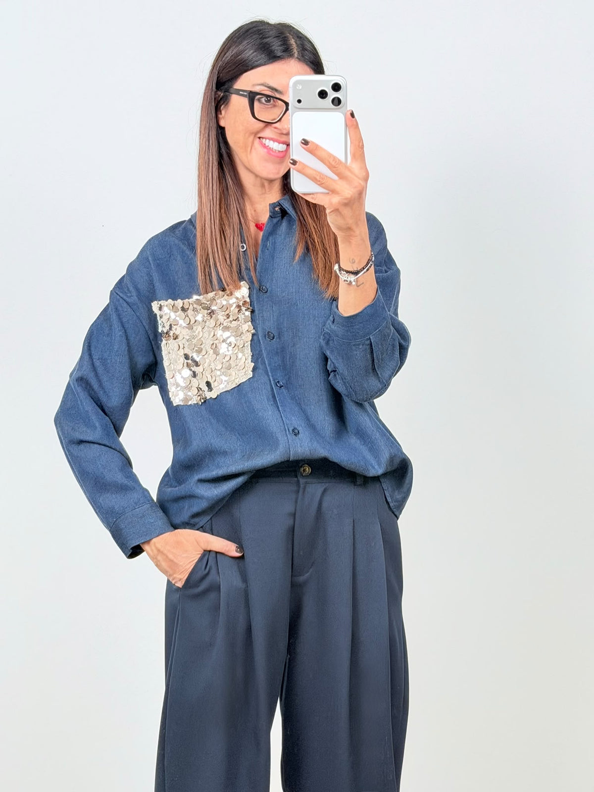 Camicia Denim Glowing