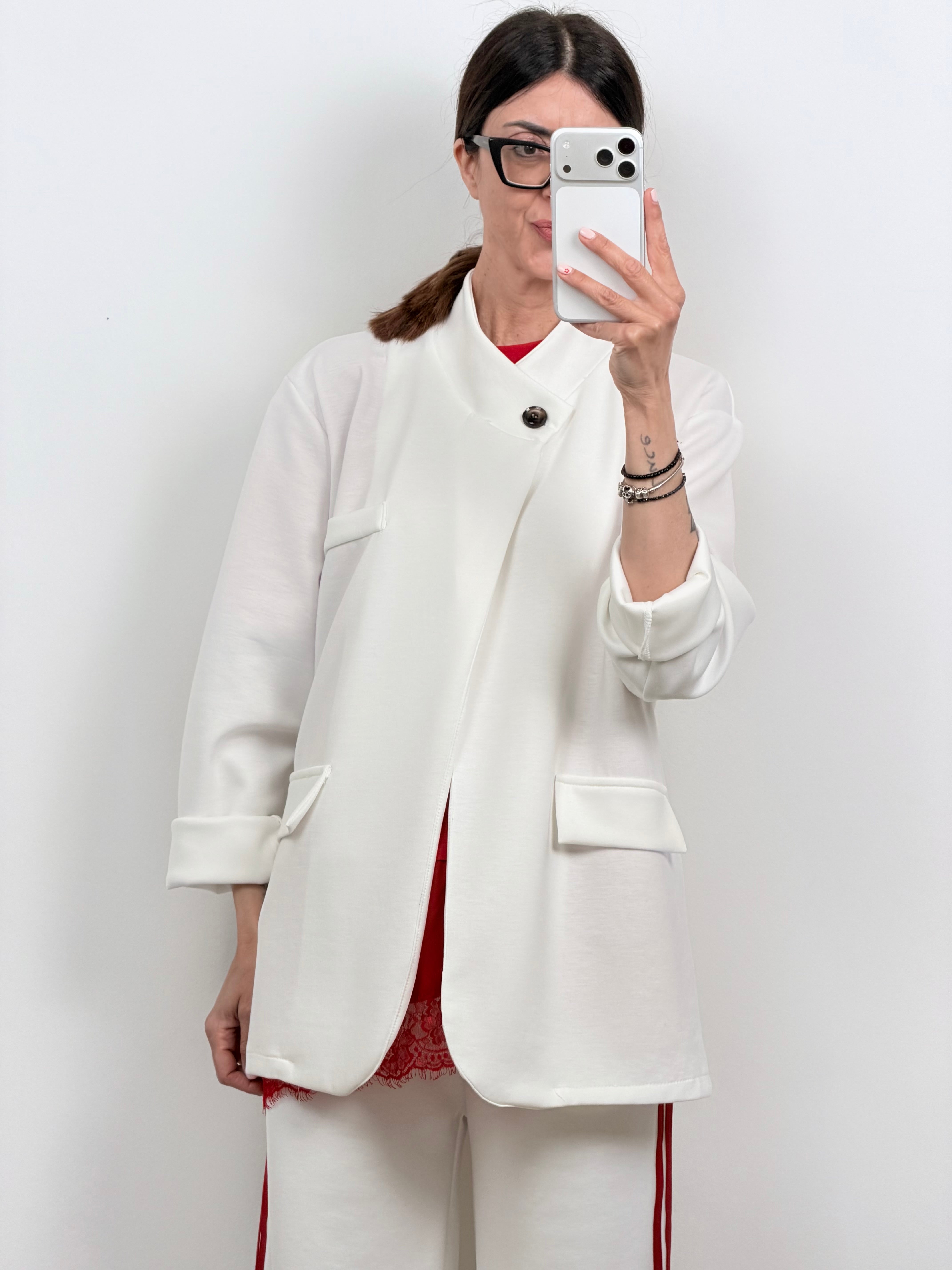 Blazer Nottingham bianco