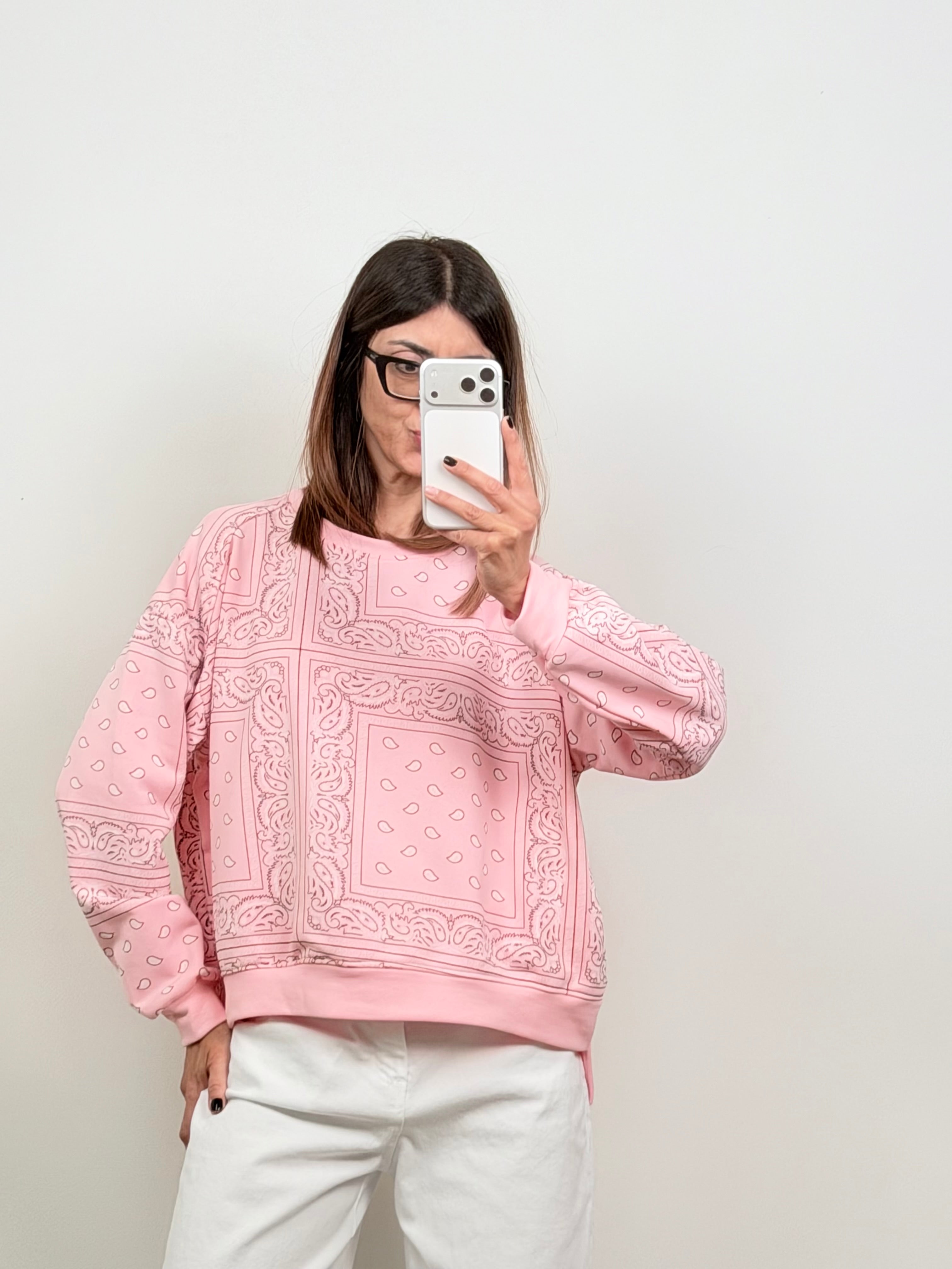 Felpa Paisley rosa