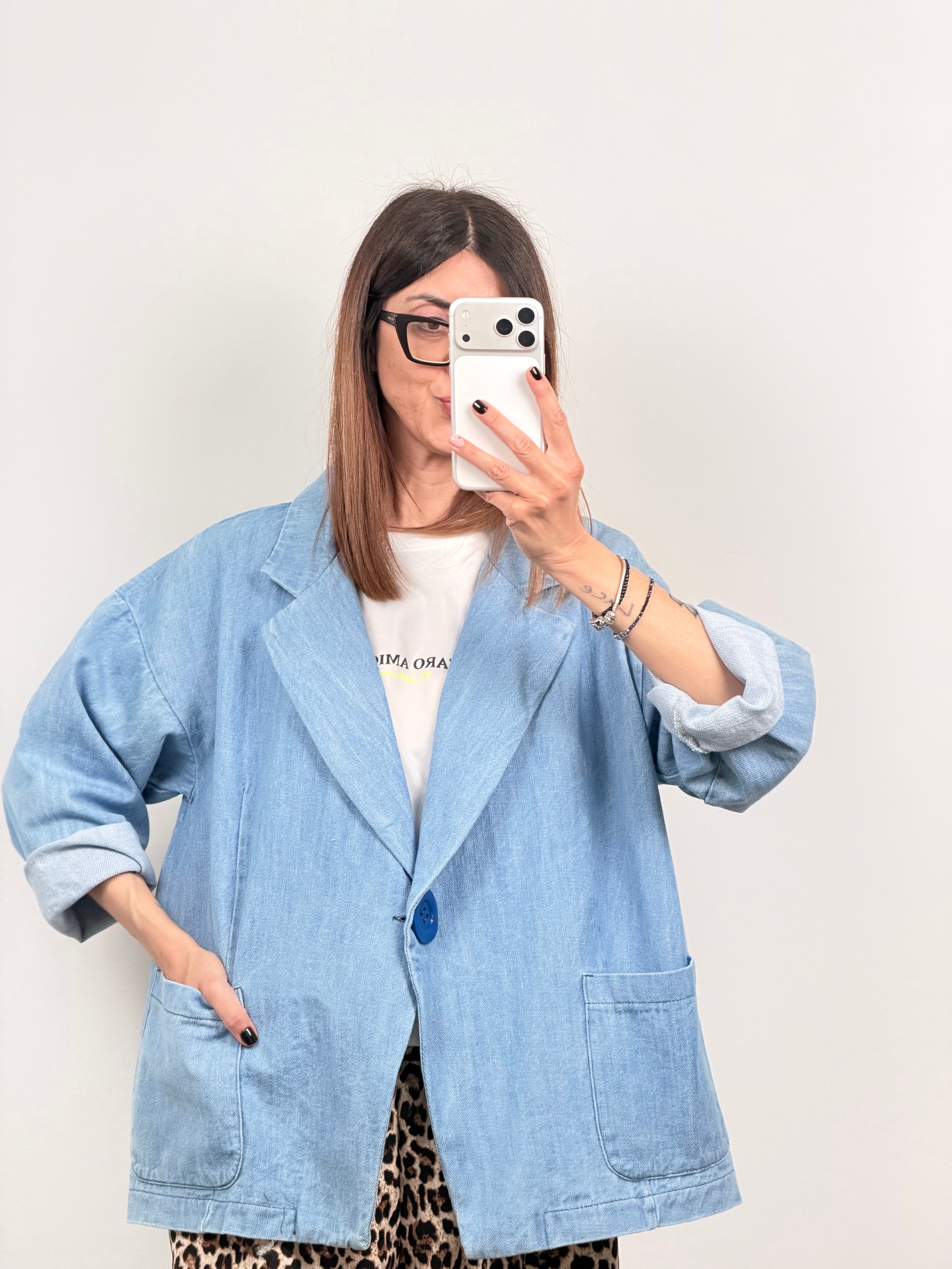 Blazer Corfù denim chiaro