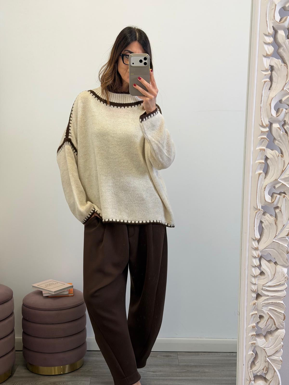 PULL SALISBURGO burro/ciocco