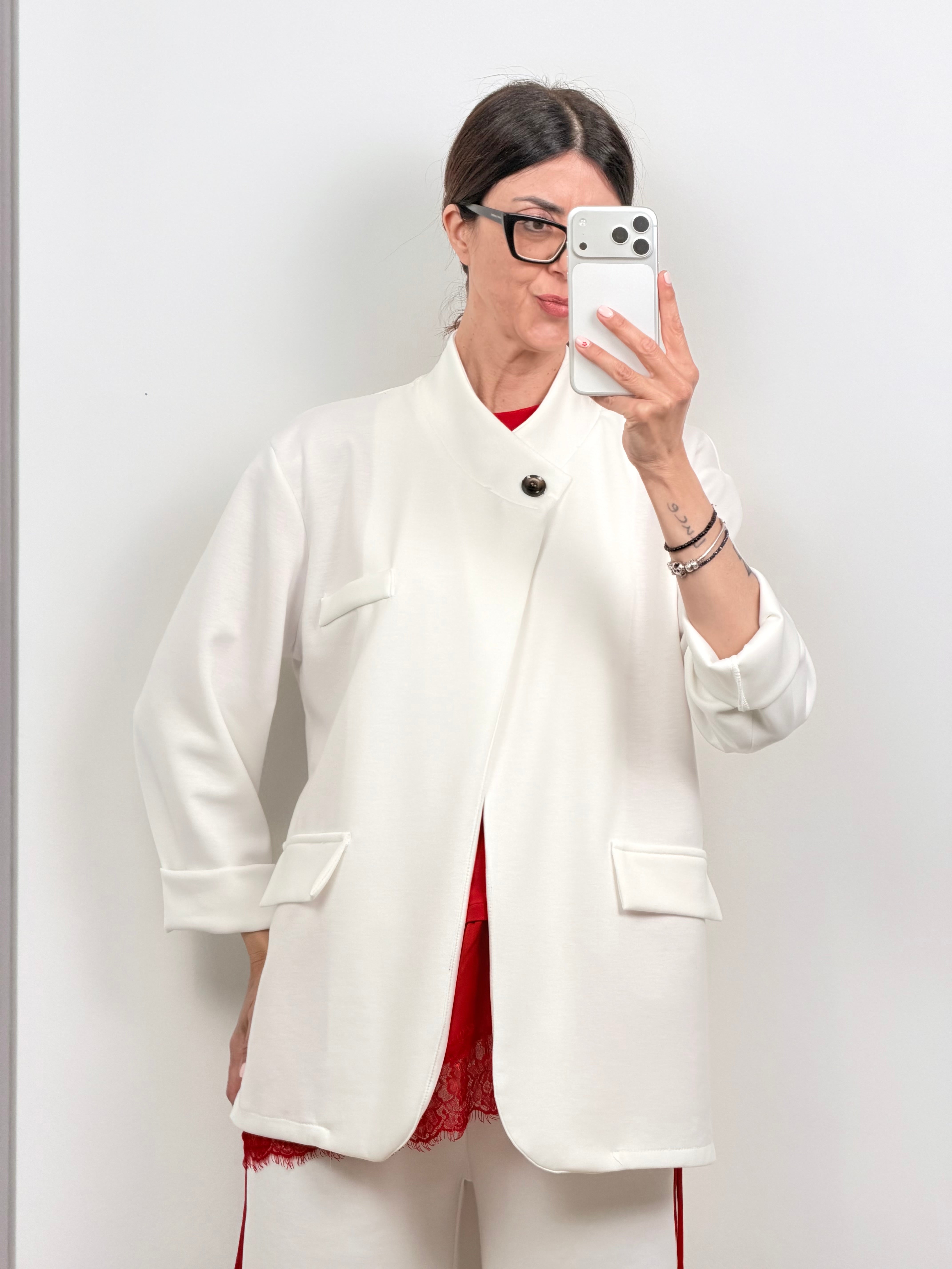 Blazer Nottingham bianco