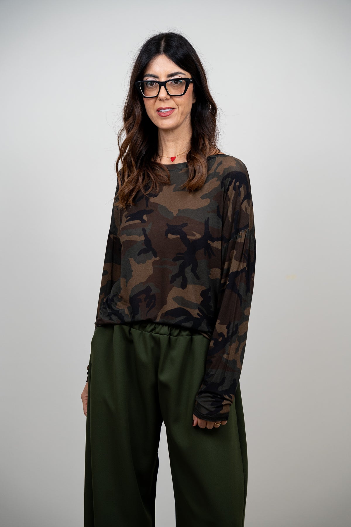 T-shirt  manica lunga Military