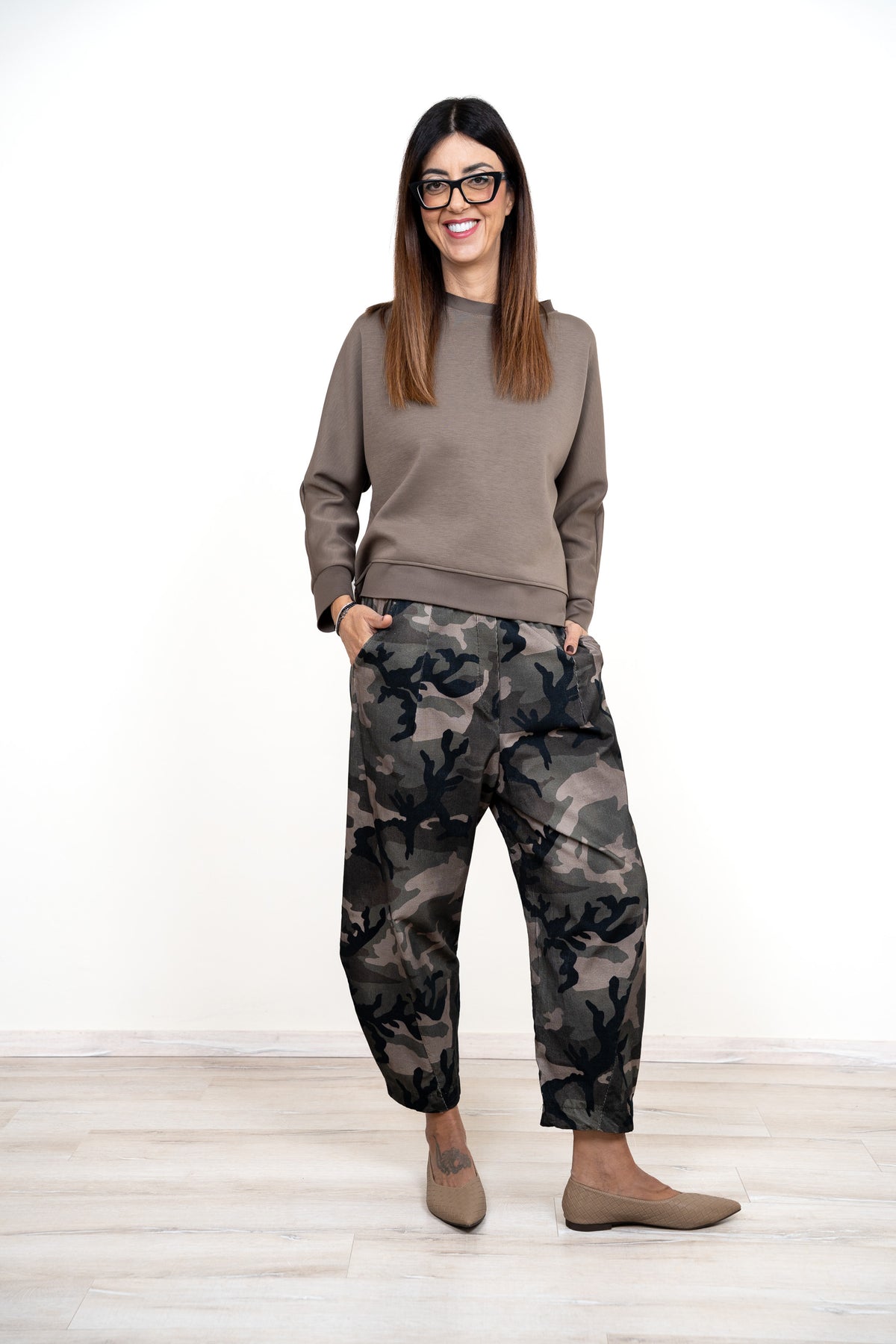 Pantalone Santorini velluto mille righe CAMOU e MACU
