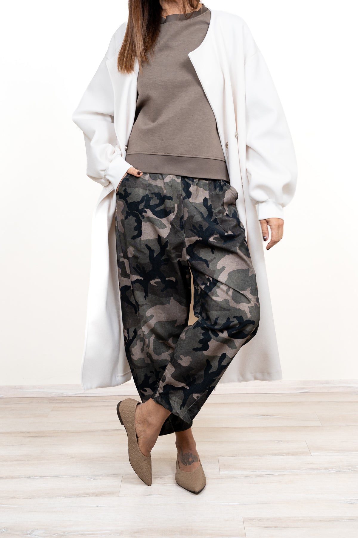 Pantalone Santorini velluto mille righe CAMOU e MACU