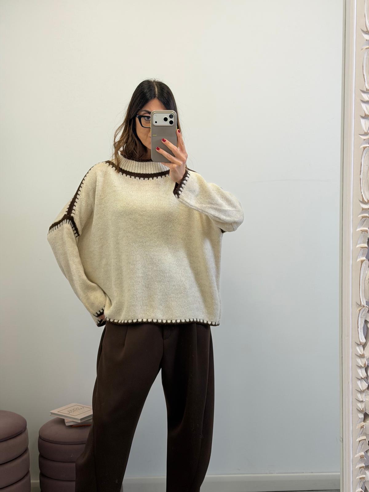 PULL SALISBURGO burro/ciocco