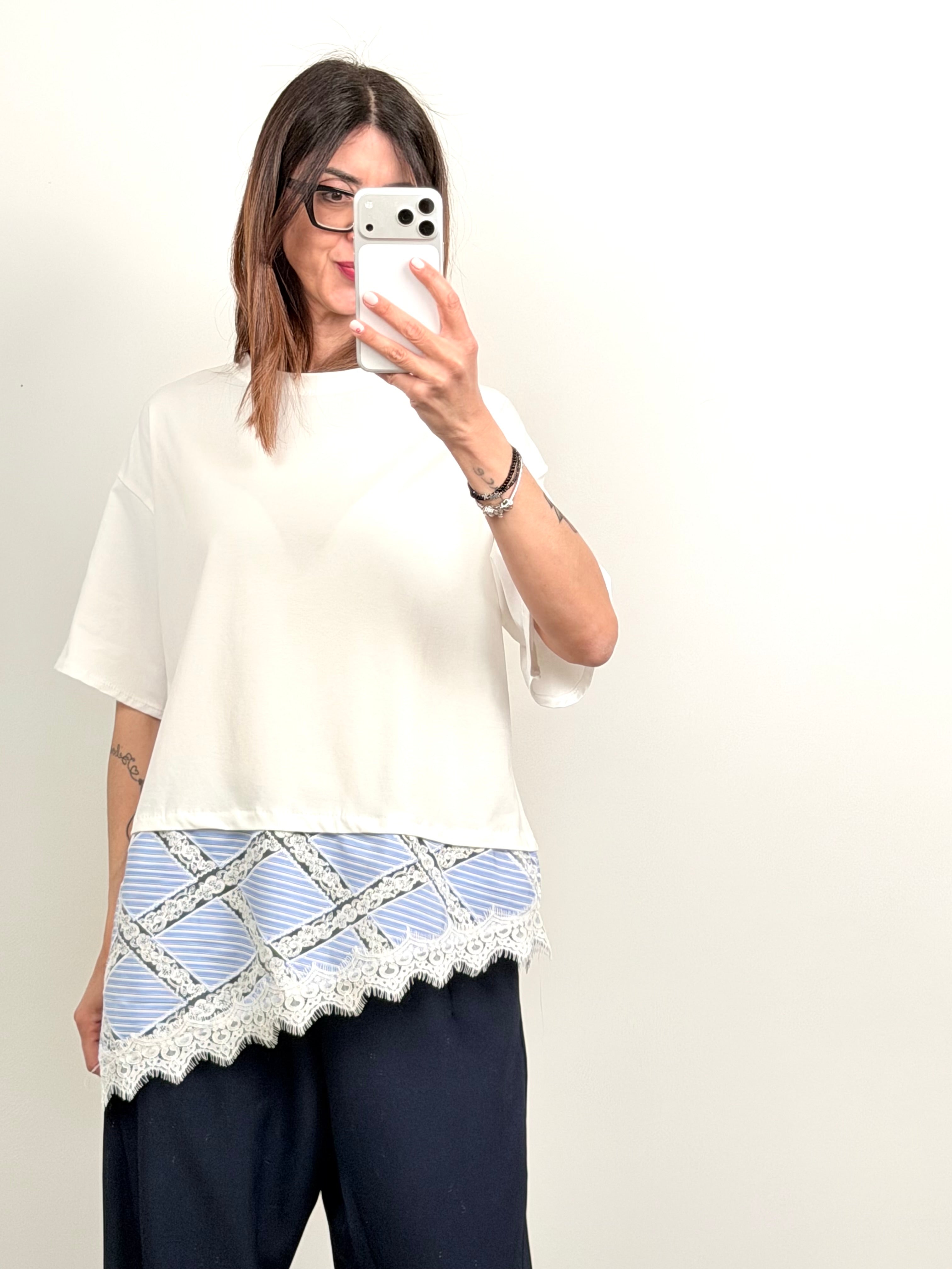 T-shirt Provenza celeste