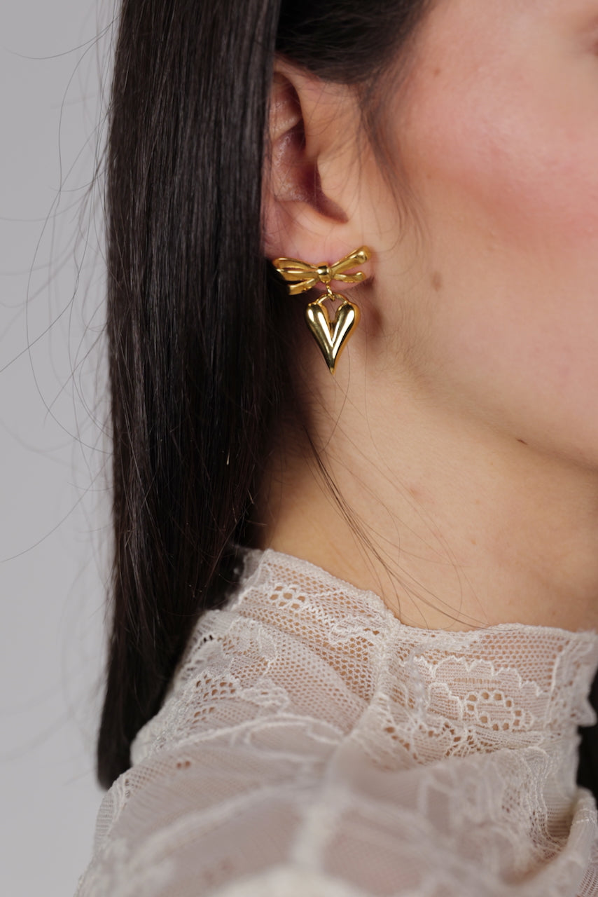 Orecchini Fiocco Cuore