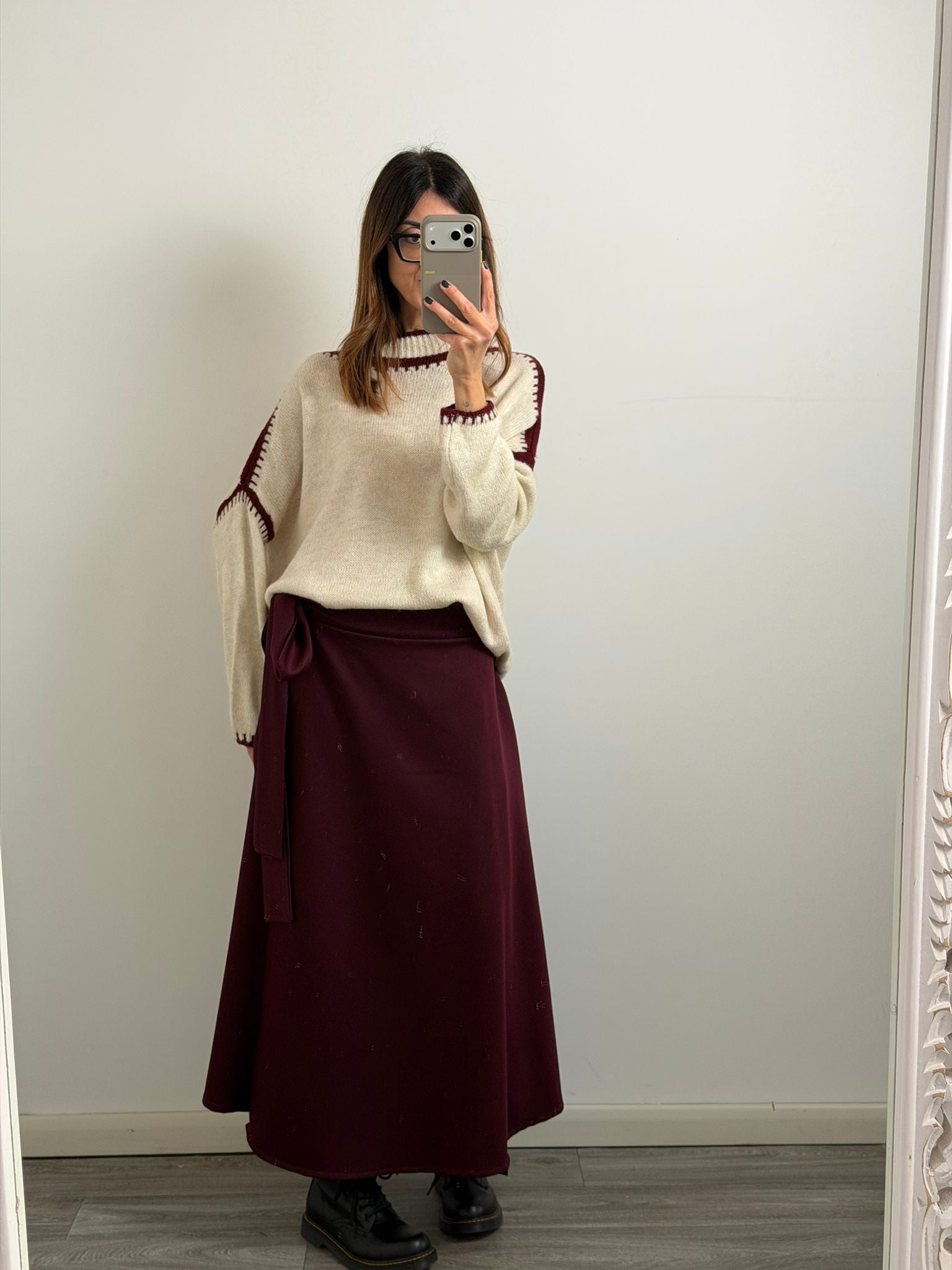 Gonna Venezia burgundy