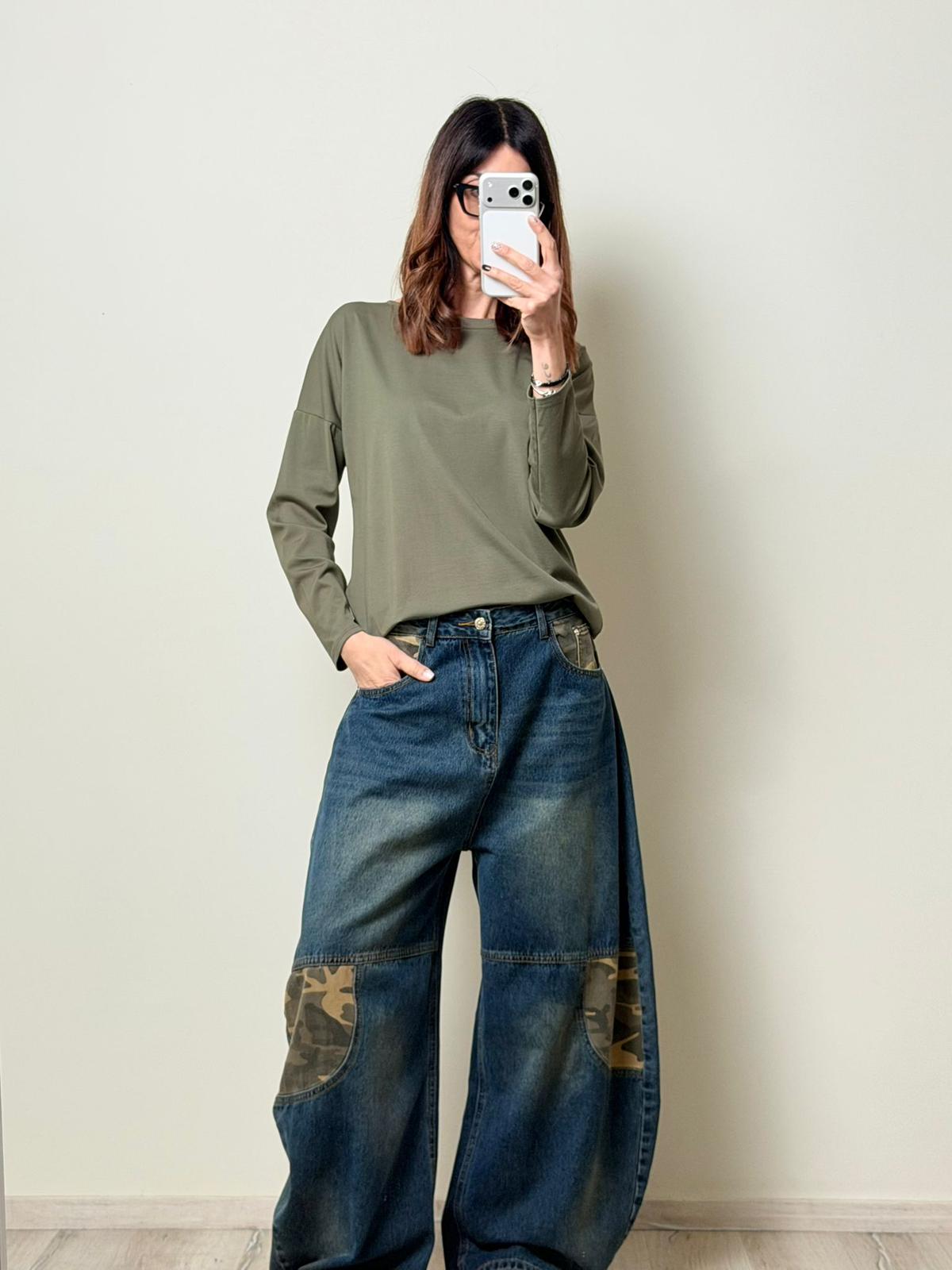 T-shirt Capri manica lunga