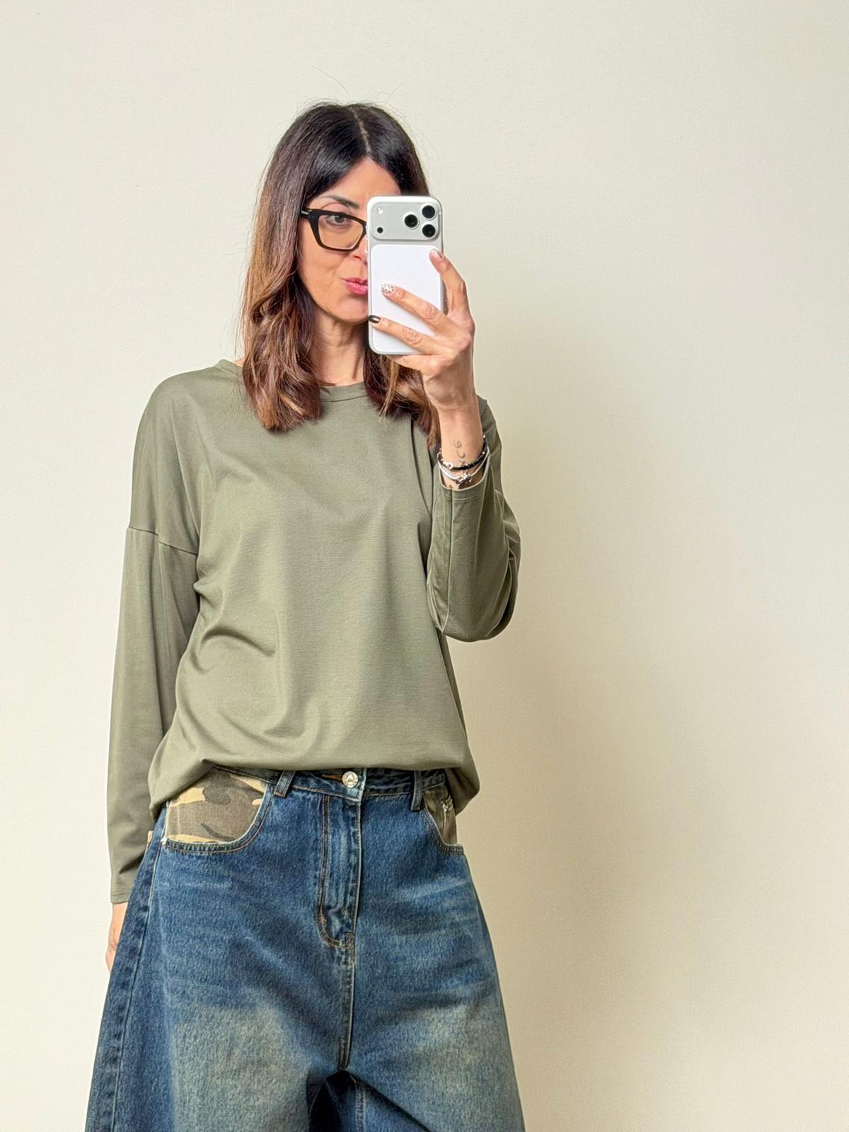 T-shirt Capri manica lunga