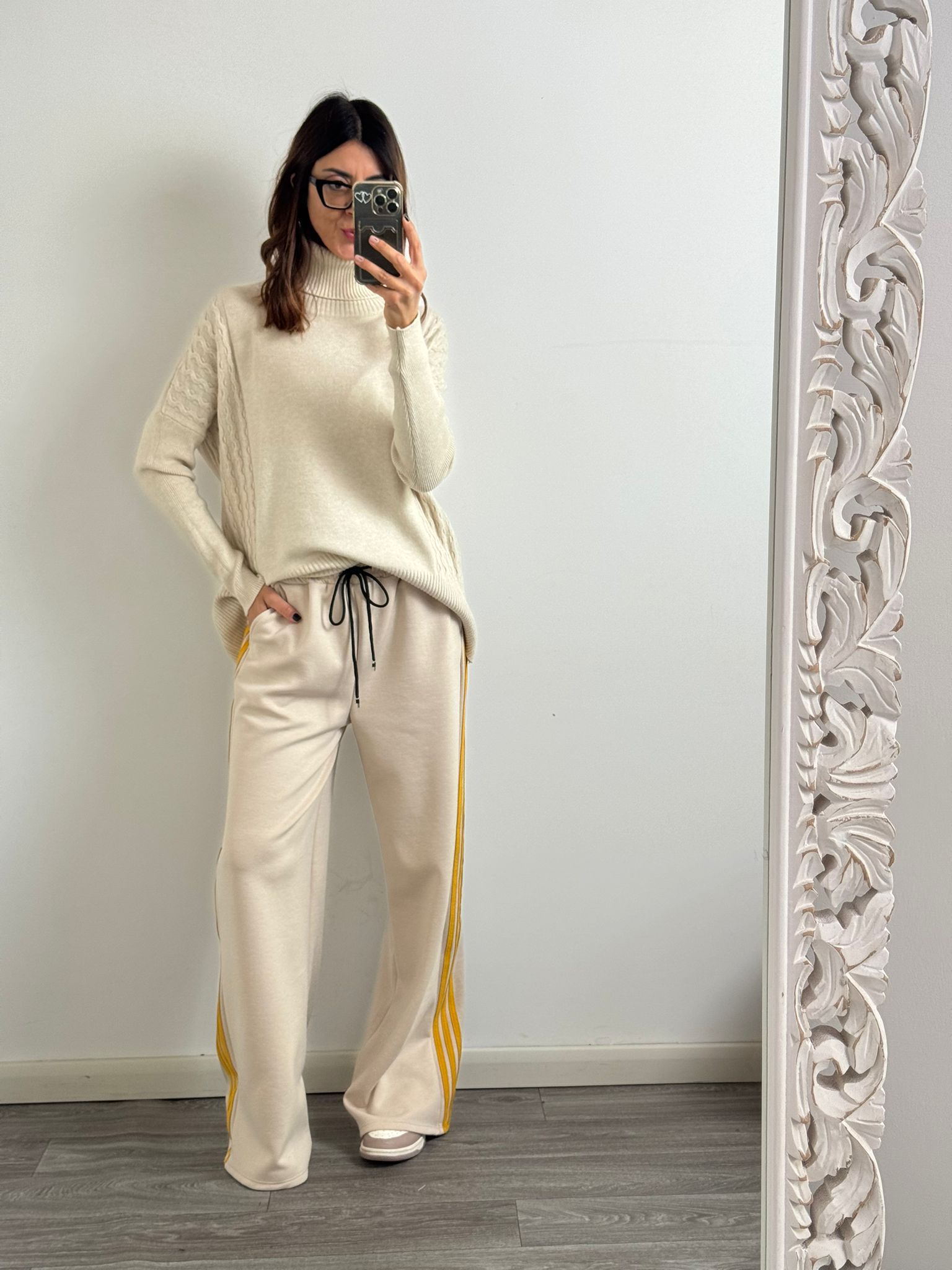 Panta Urban burro riga gialla