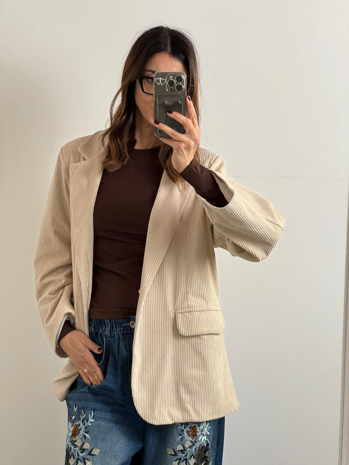 Blazer in velluto Santorini