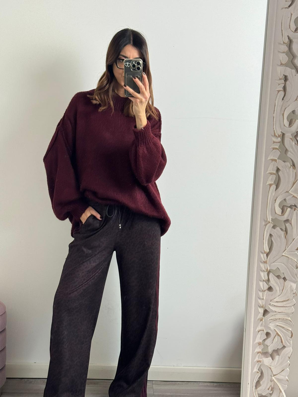 Panta Urban macu riga Burgundy