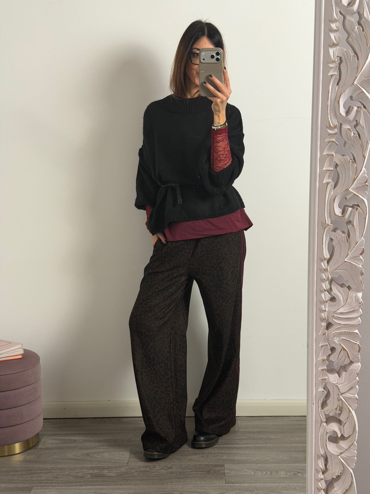 Panta Urban macu riga Burgundy