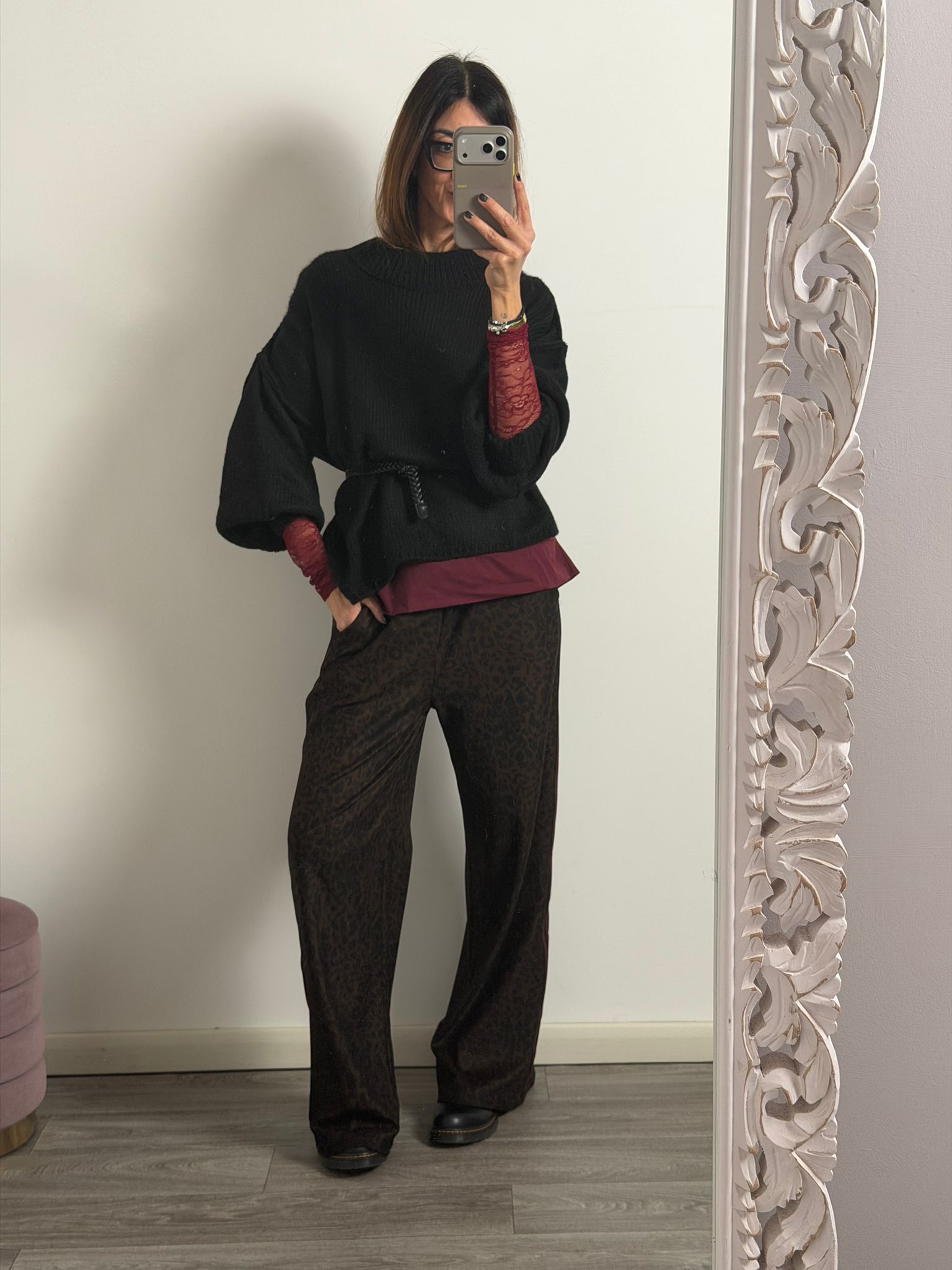 Panta Urban macu riga Burgundy