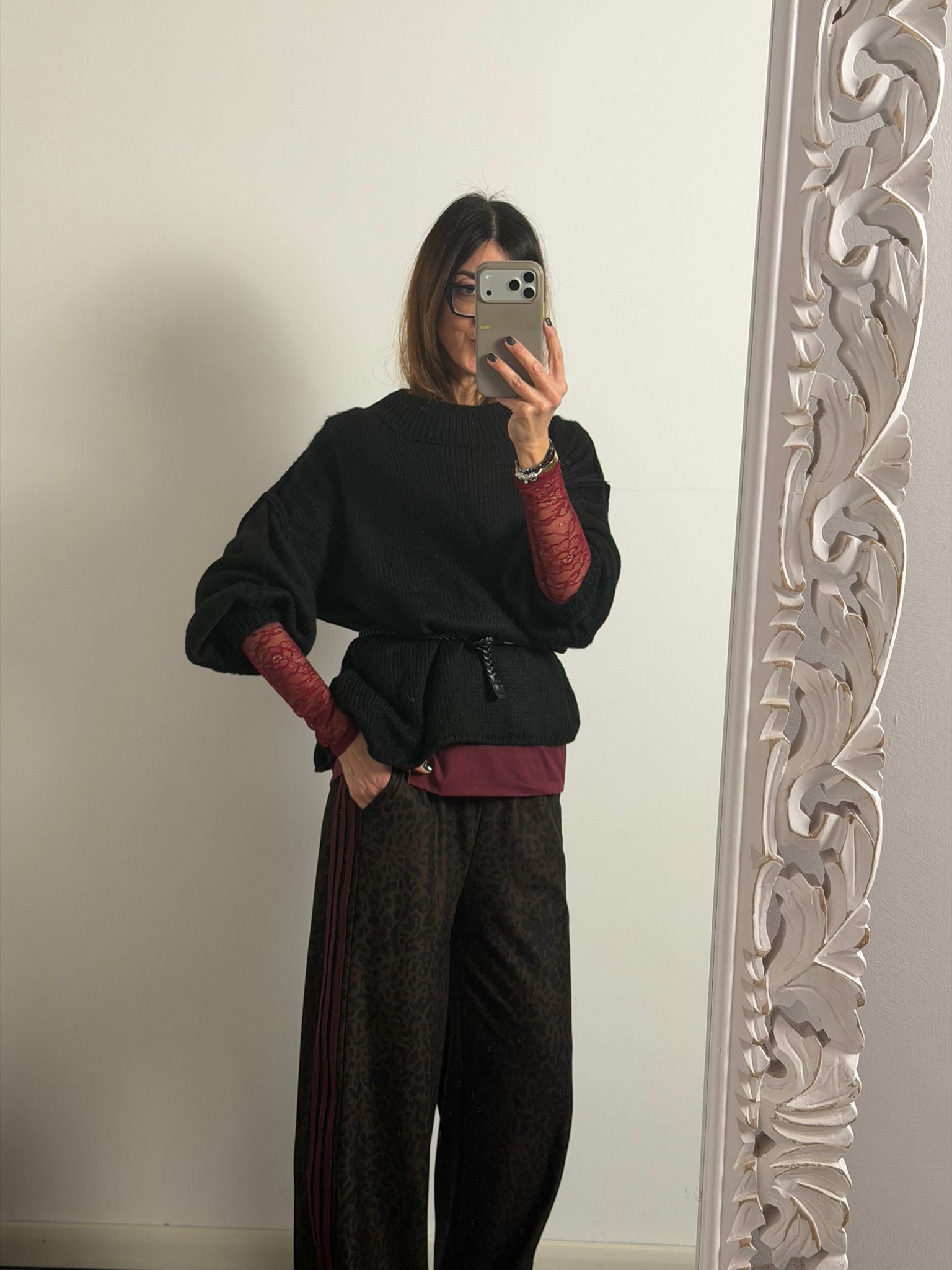 Panta Urban macu riga Burgundy