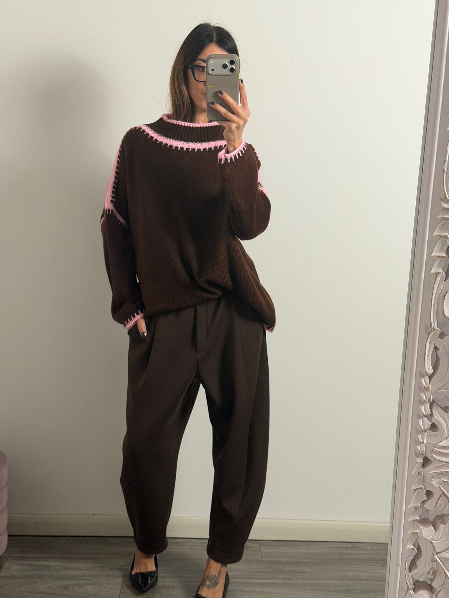 PULL SALISBURGO ciocco/rosa