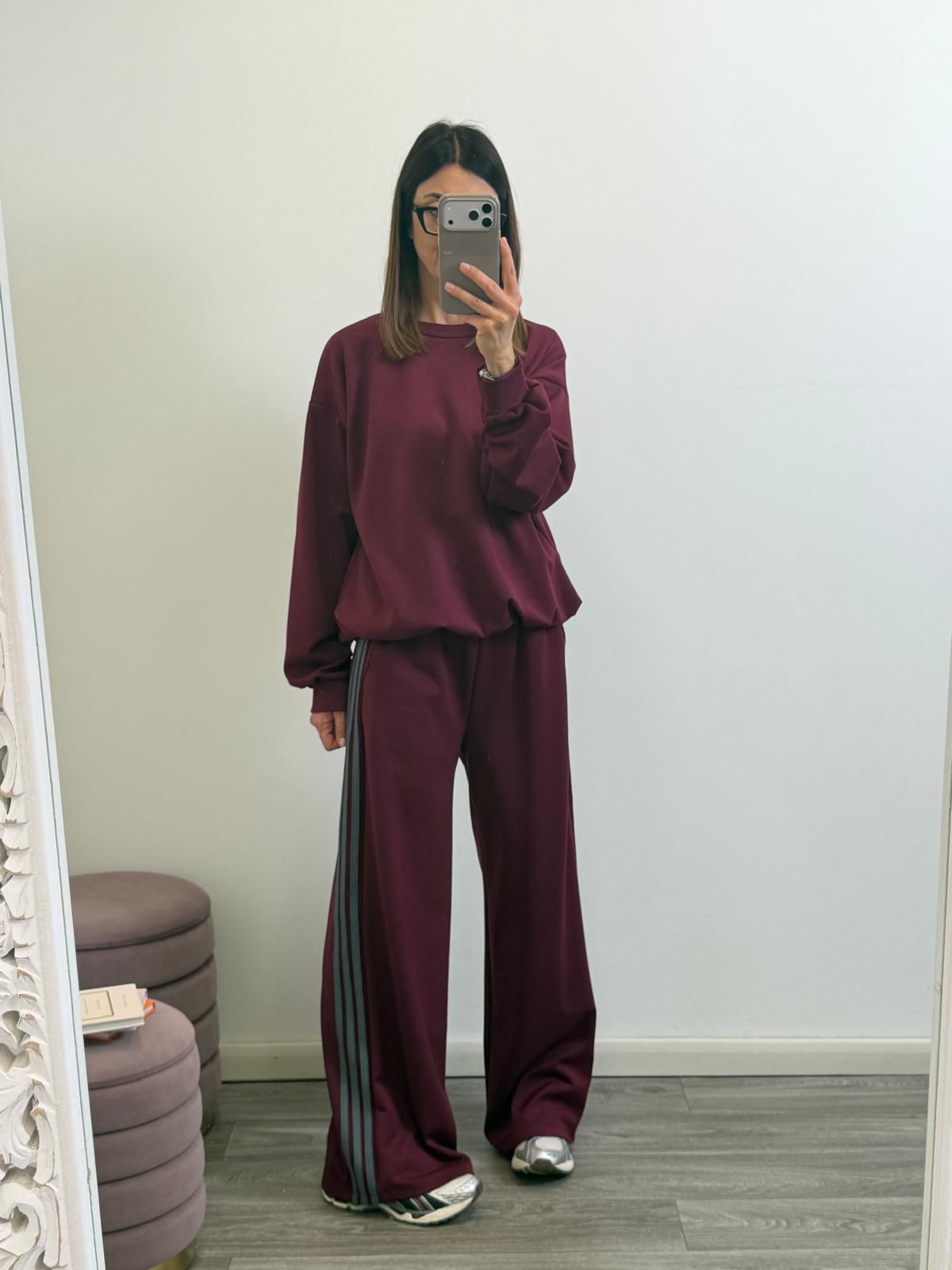Panta Urban burgundy riga grigio