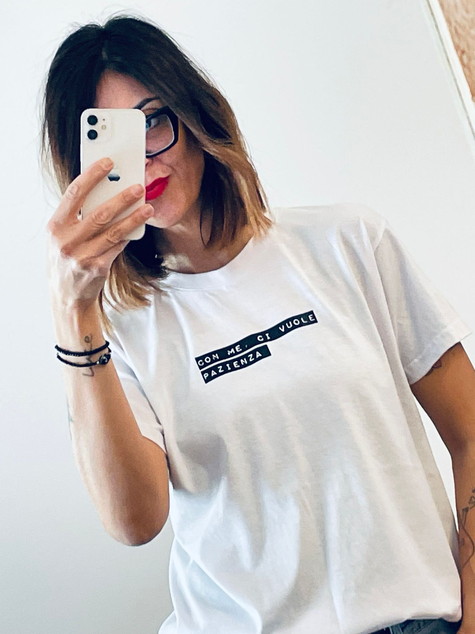 T-shirt Con me. Ci vuole pazienza.