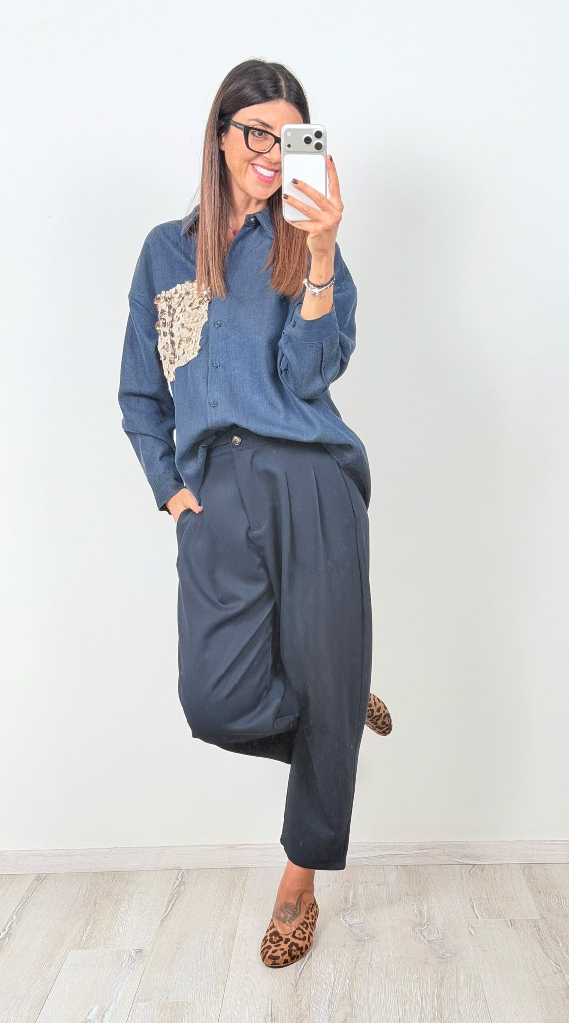 Camicia Denim Glowing