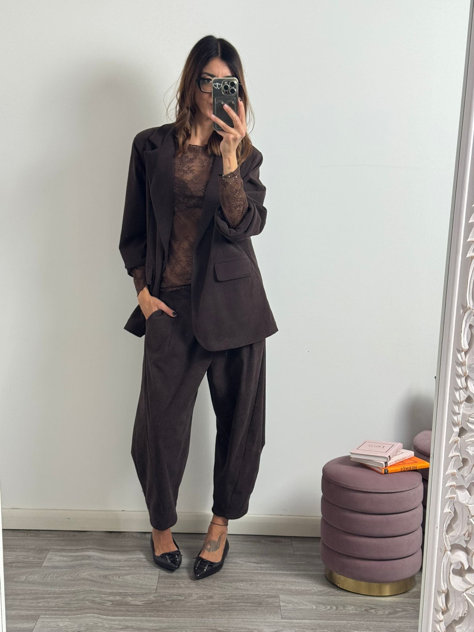 Blazer in velluto Santorini