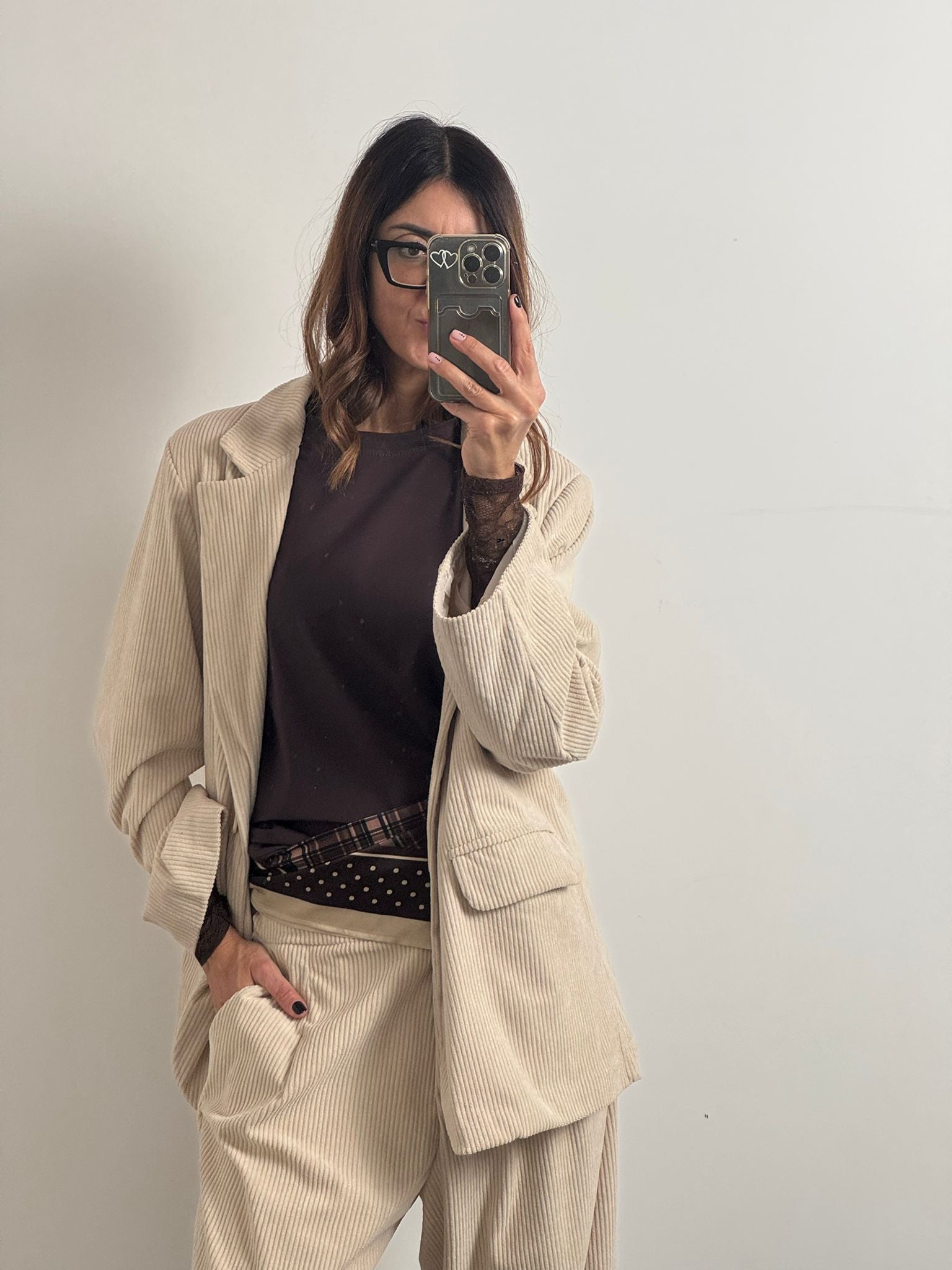 Blazer in velluto Santorini