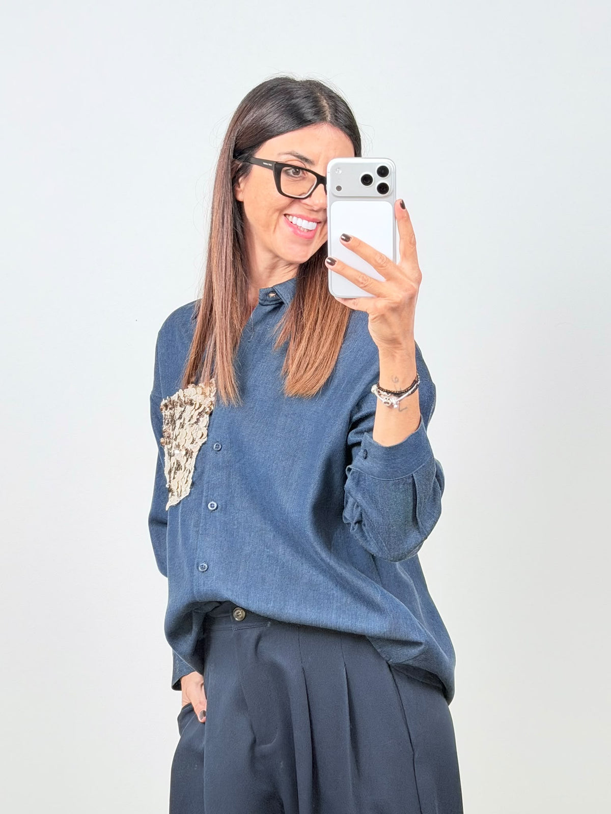 Camicia Denim Glowing